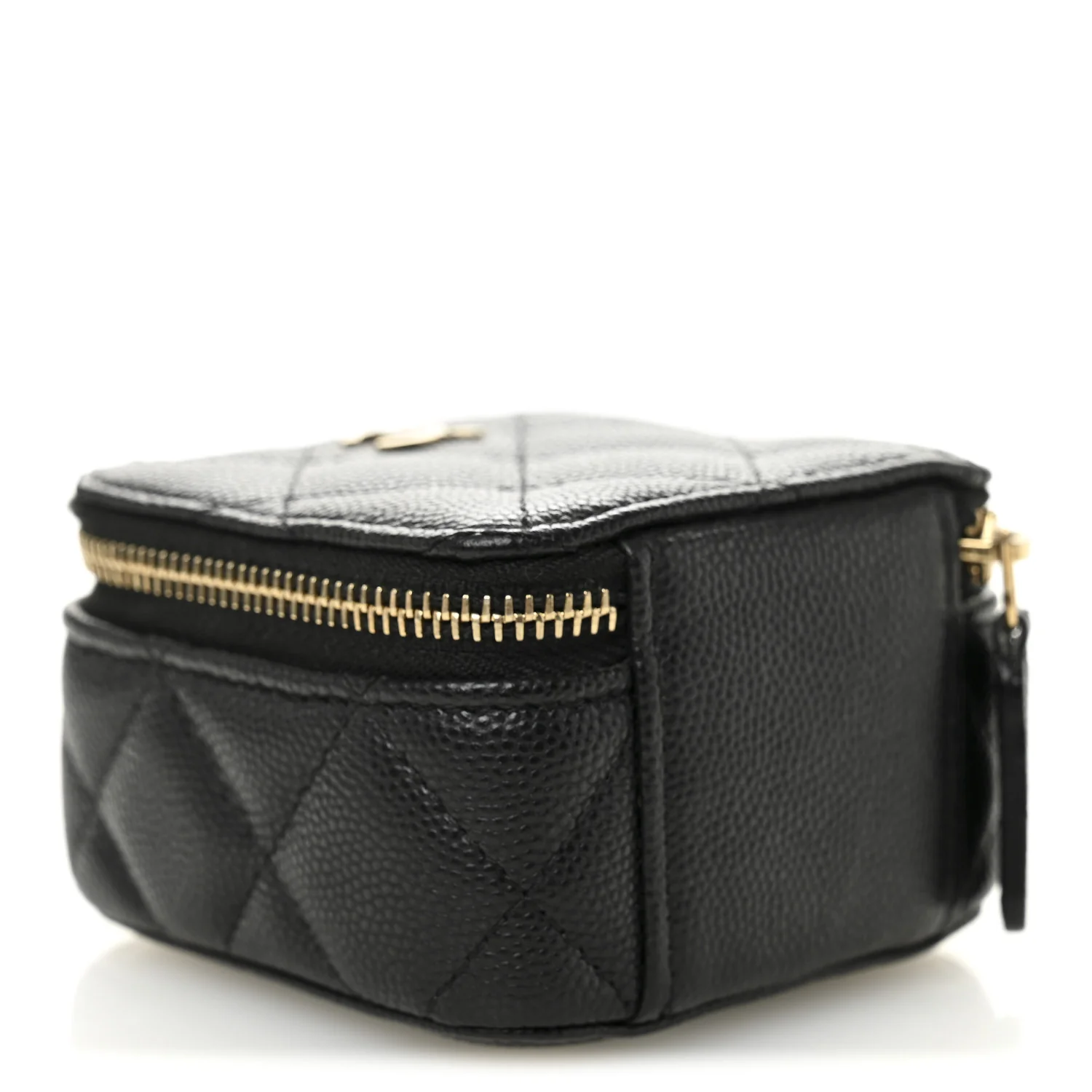 Caviar Quilted Jewelry Travel Case Black - Image 3