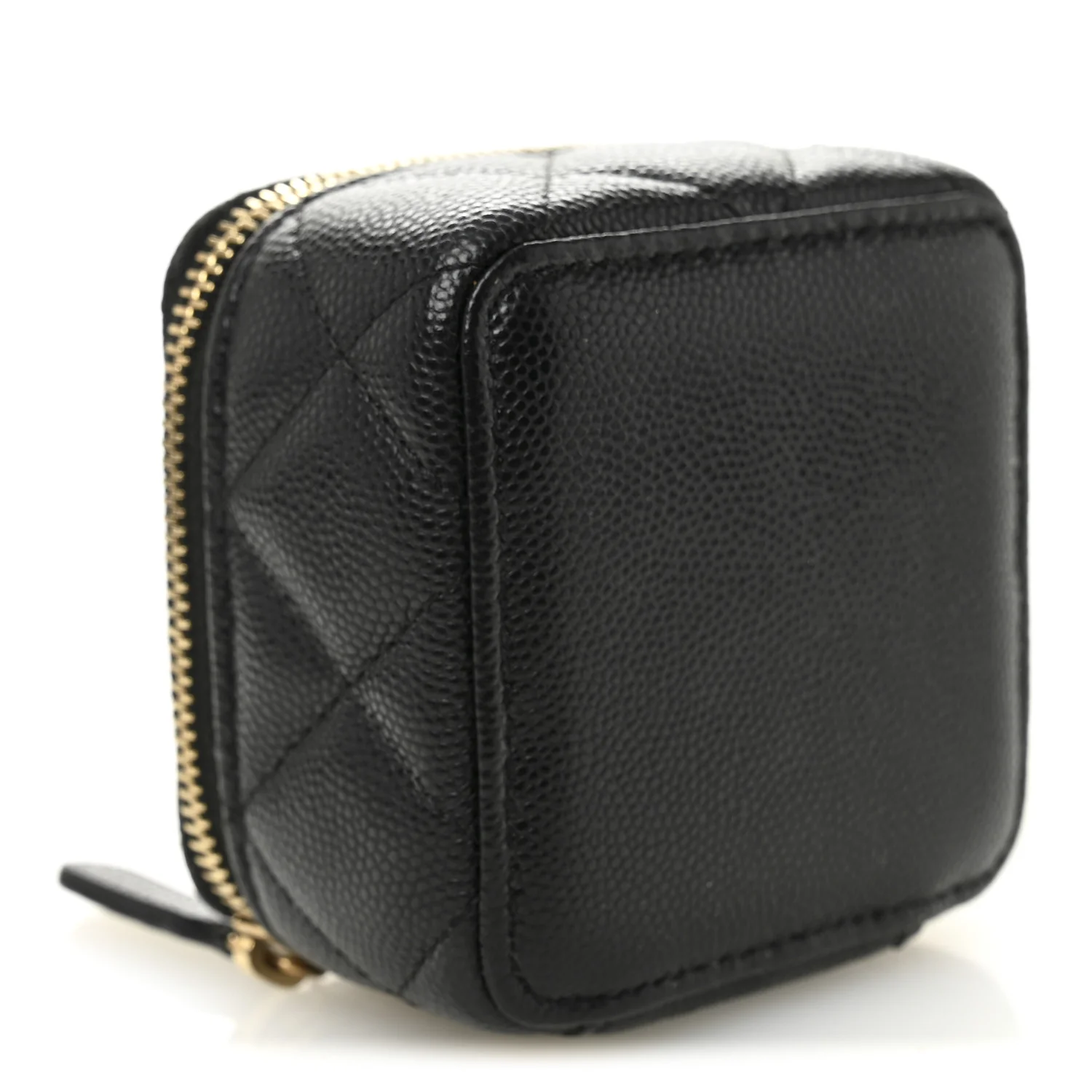 Caviar Quilted Jewelry Travel Case Black - Image 4