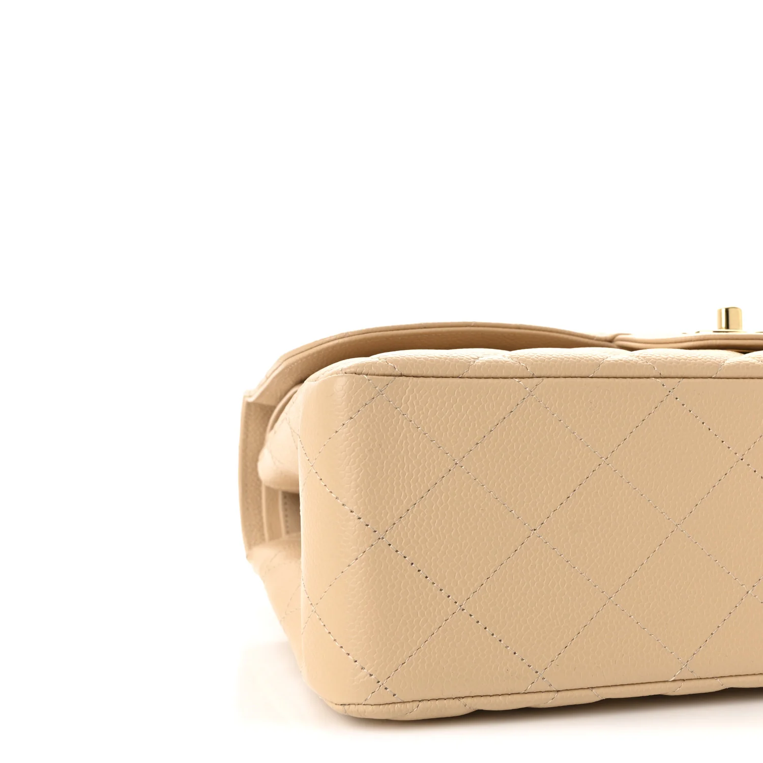 Caviar Quilted Jumbo Double Flap Beige - Image 9