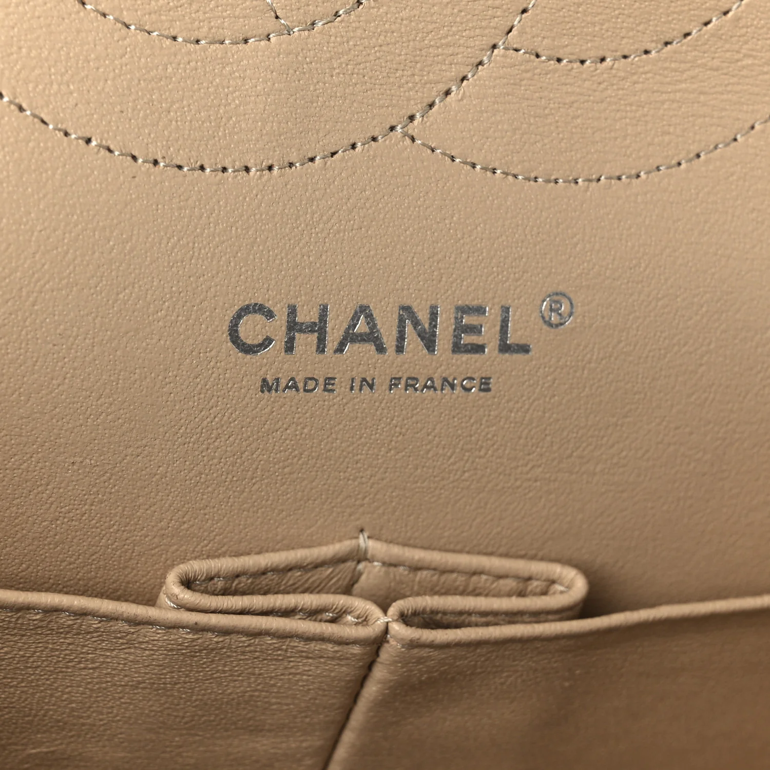 Caviar Quilted Jumbo Double Flap Beige - Image 6
