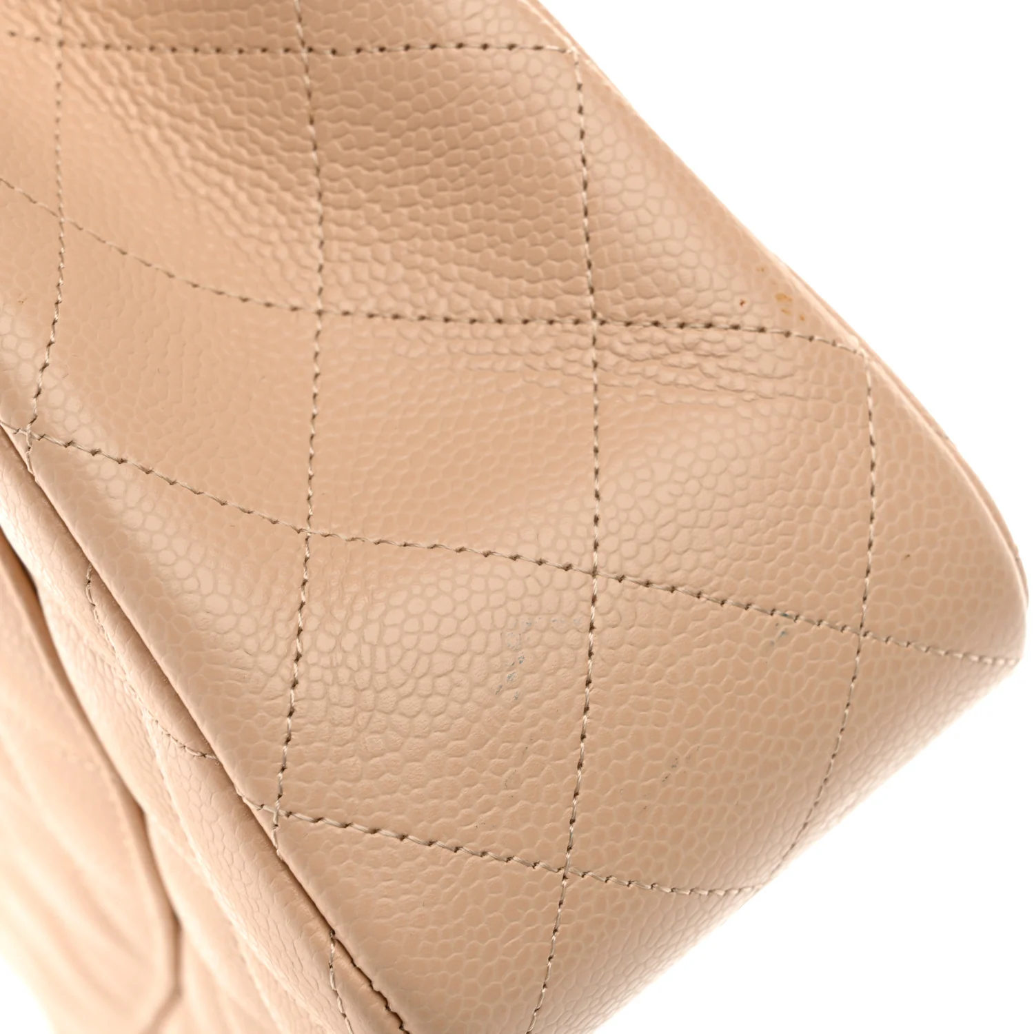 Caviar Quilted Jumbo Double Flap Beige Clair - Image 11
