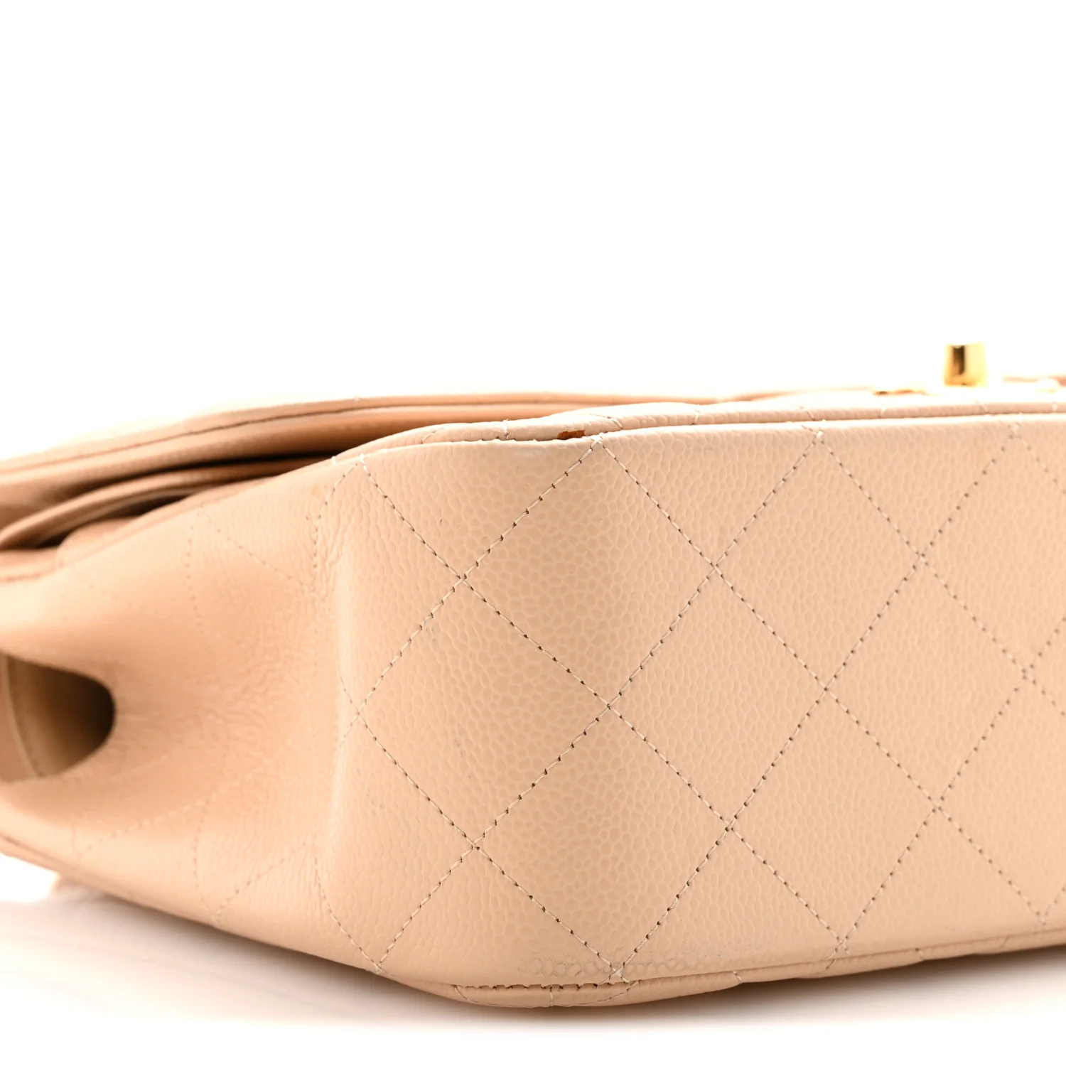Caviar Quilted Jumbo Double Flap Beige Clair - Image 9