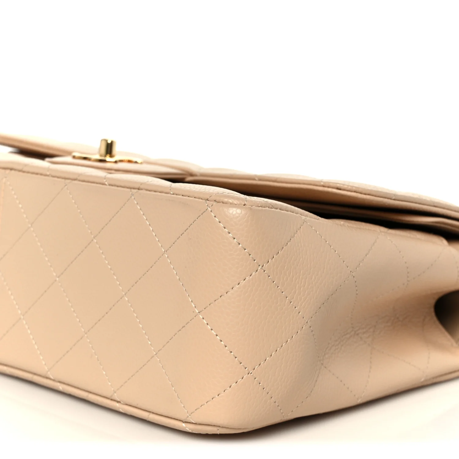 Caviar Quilted Jumbo Double Flap Beige Clair - Image 11
