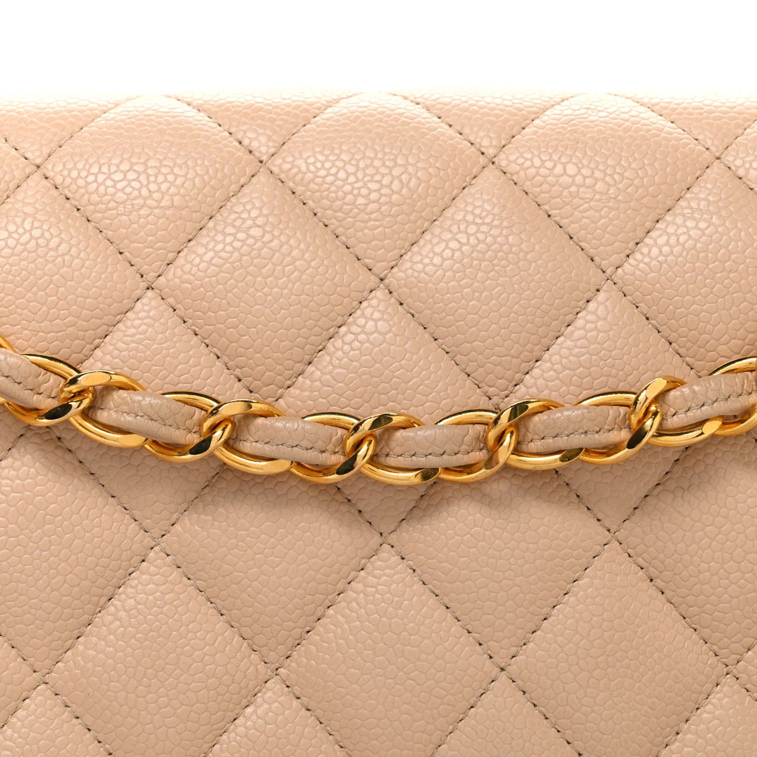 Caviar Quilted Jumbo Double Flap Beige Clair - Image 8