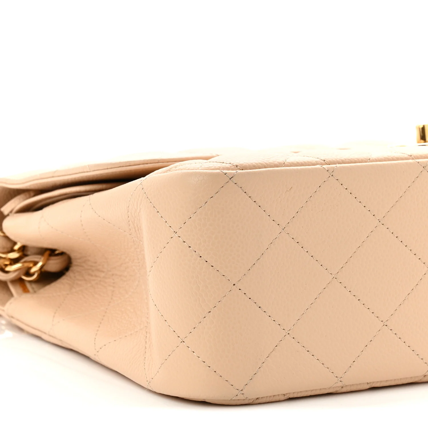 Caviar Quilted Jumbo Double Flap Beige Clair - Image 9