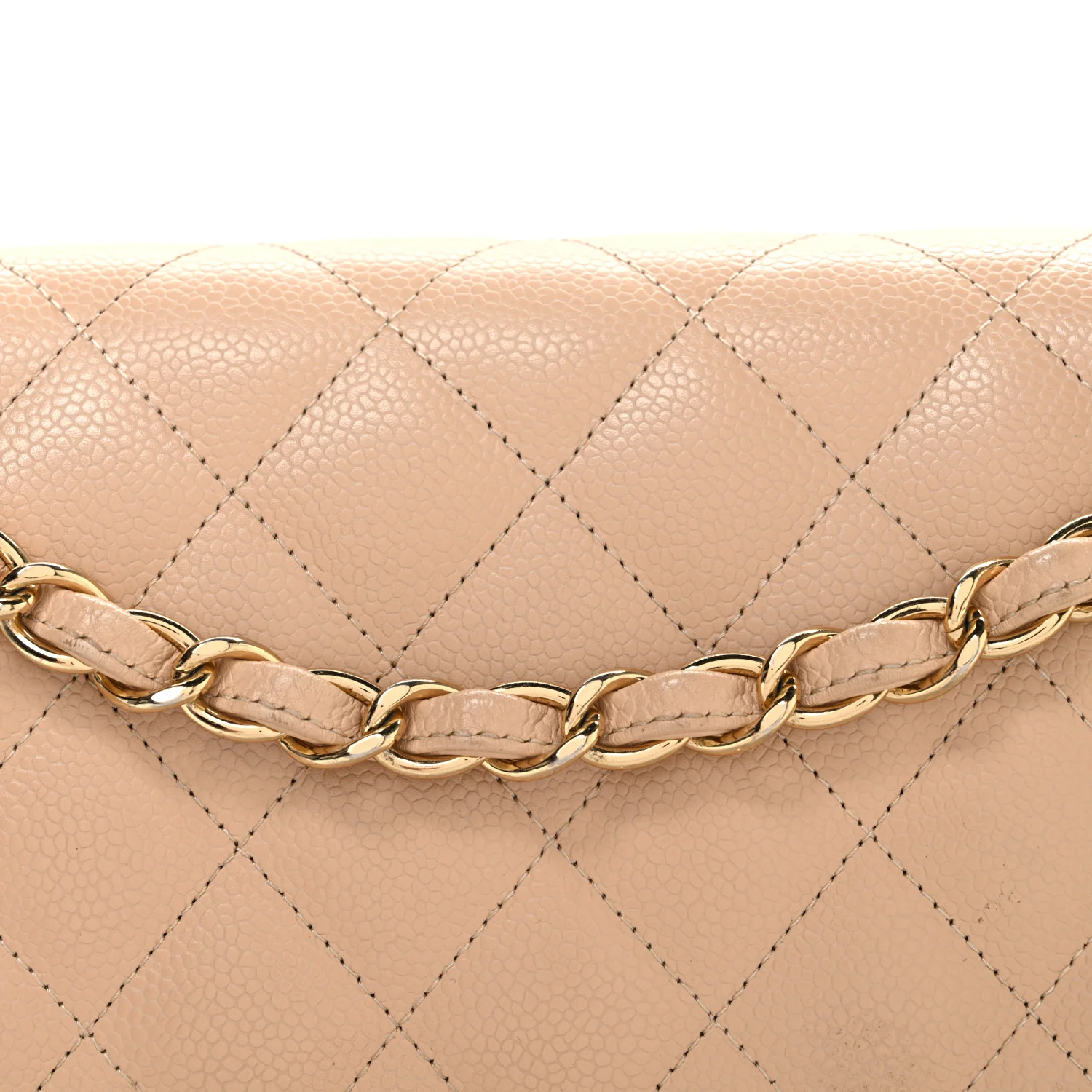 Caviar Quilted Jumbo Double Flap Beige Clair - Image 8