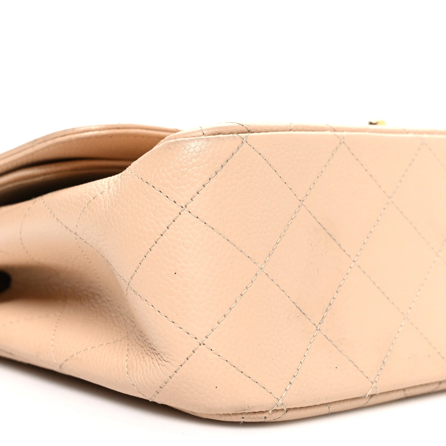 Caviar Quilted Jumbo Double Flap Beige Clair - Image 9