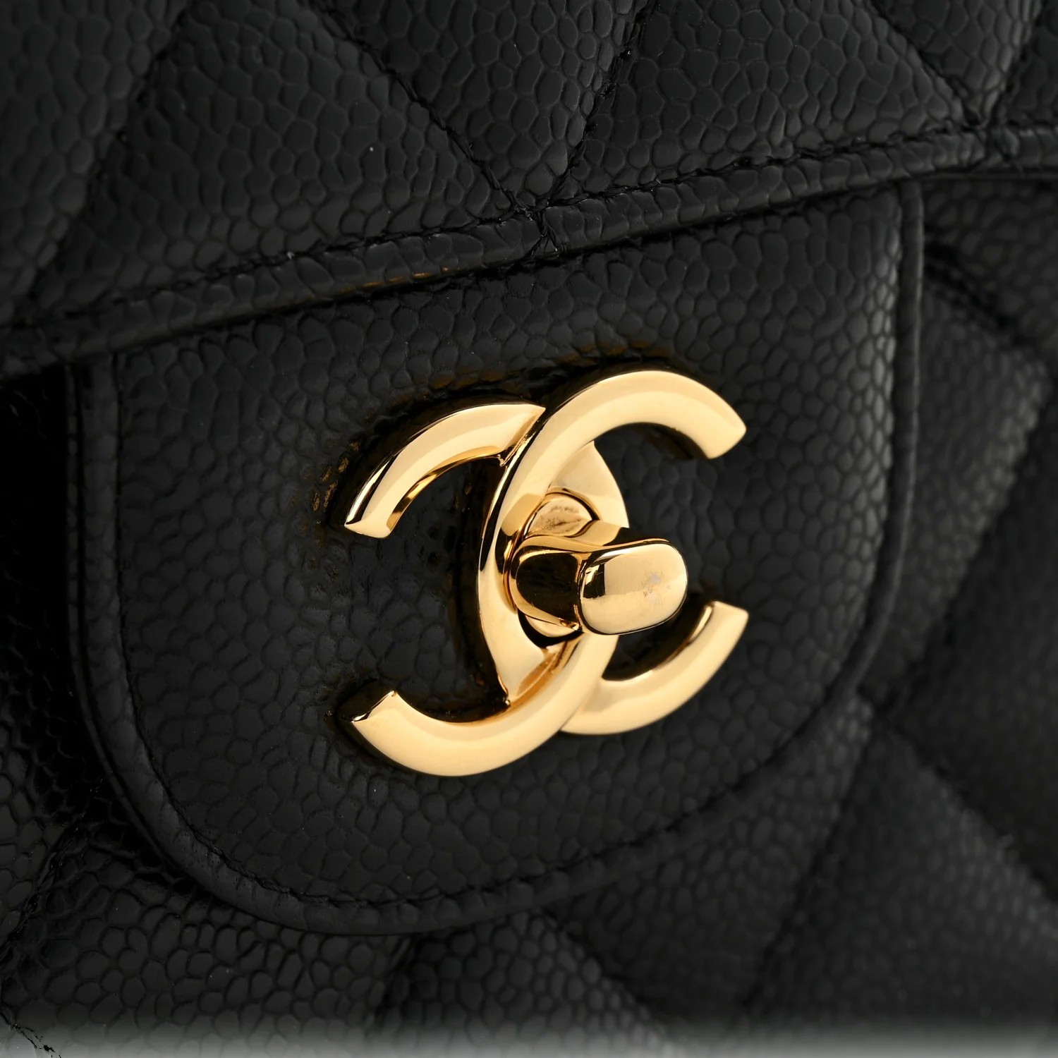 Caviar Quilted Jumbo Double Flap Black - Image 11