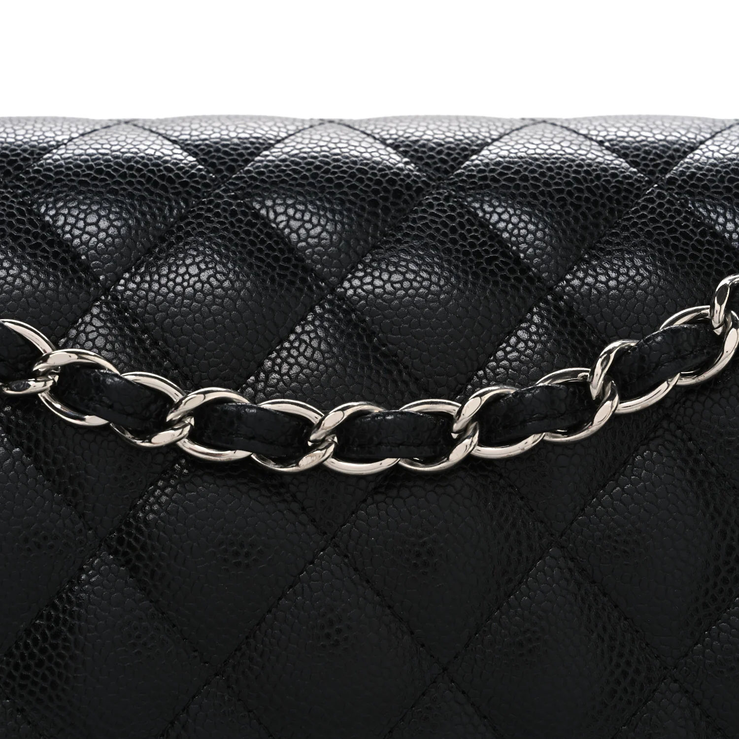 Caviar Quilted Jumbo Double Flap Black - Image 8