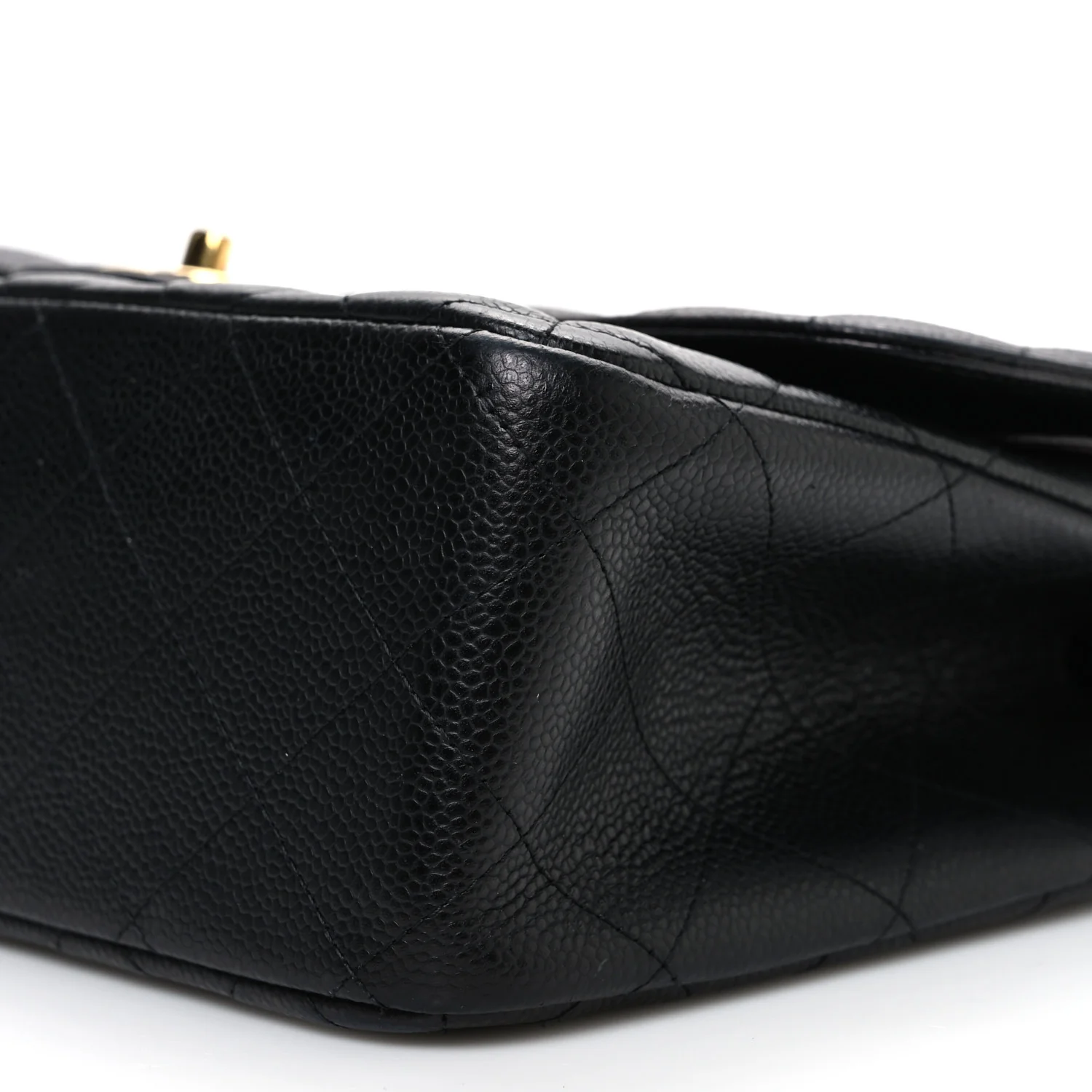 Caviar Quilted Jumbo Double Flap Black - Image 10