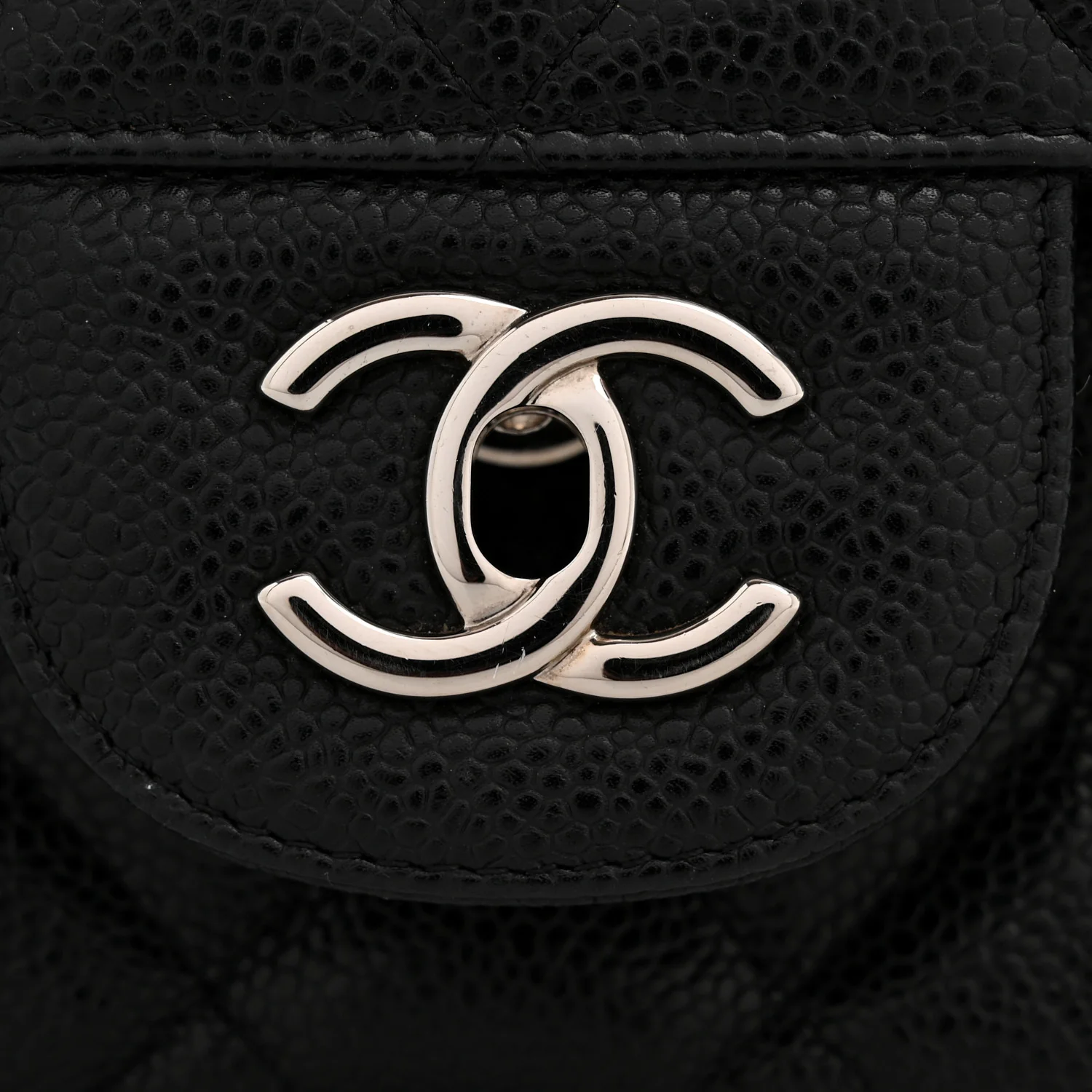 Caviar Quilted Jumbo Double Flap Black - Image 11