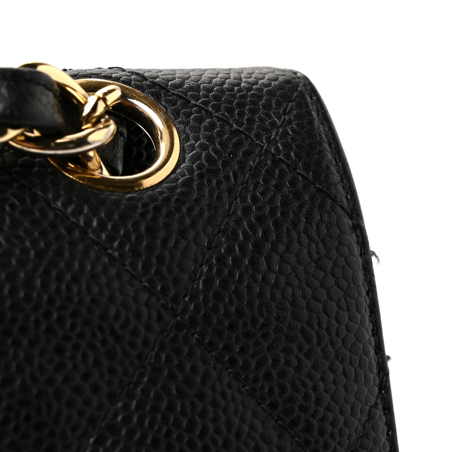 Caviar Quilted Jumbo Double Flap Black - Image 31