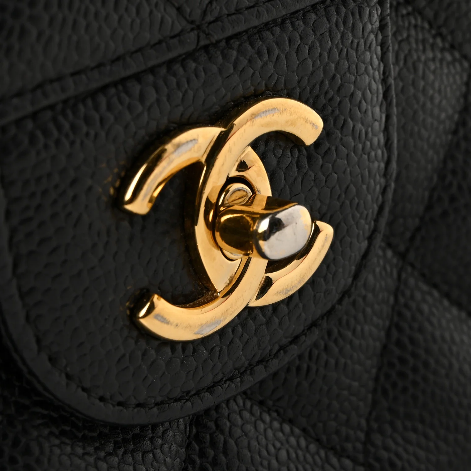 Caviar Quilted Jumbo Double Flap Black - Image 35