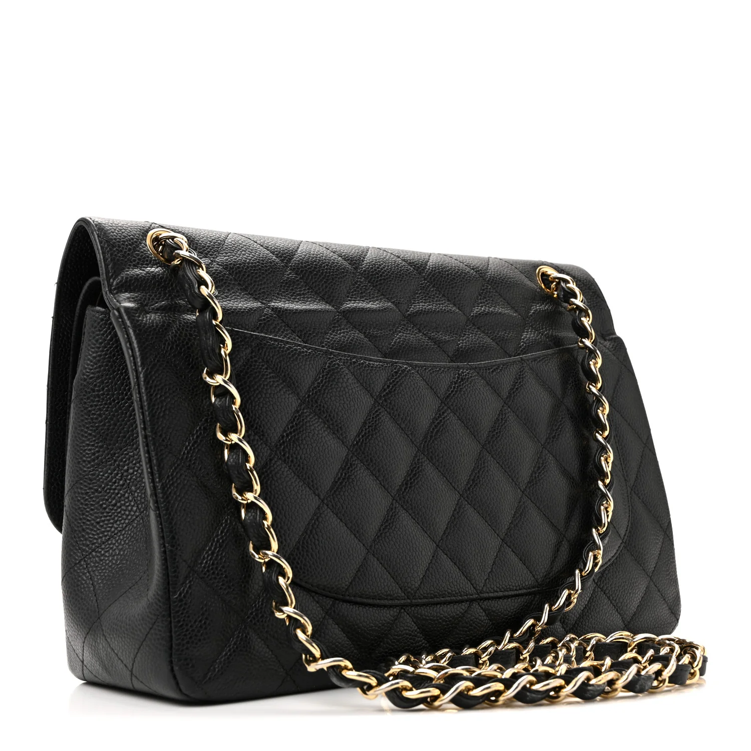 Caviar Quilted Jumbo Double Flap Black - Image 6