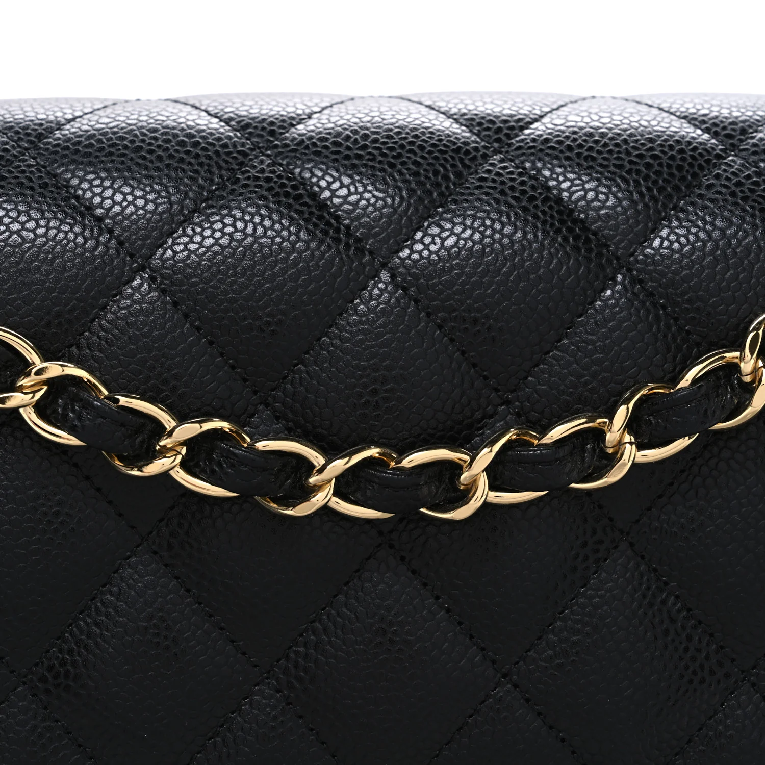 Caviar Quilted Jumbo Double Flap Black - Image 8
