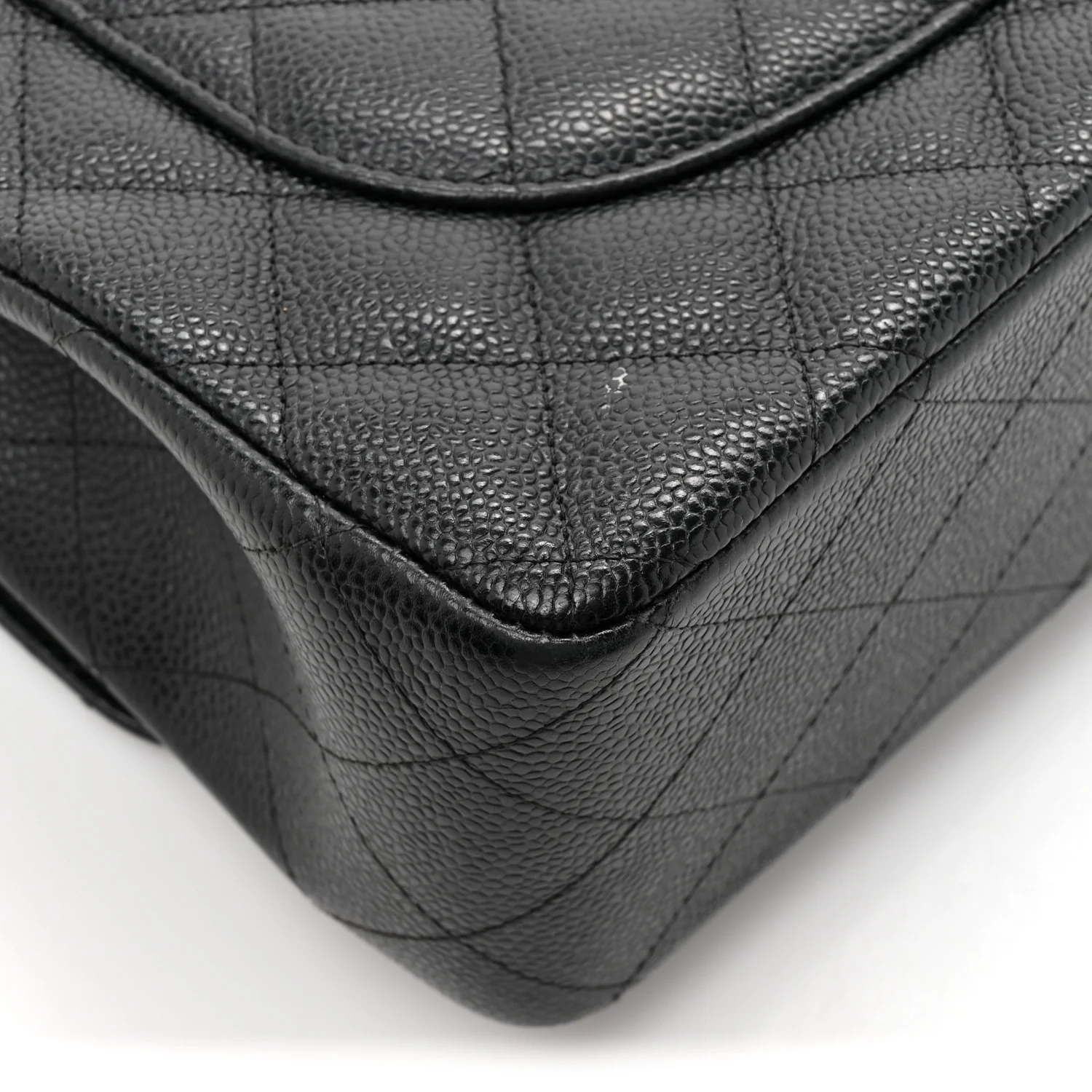 Caviar Quilted Jumbo Double Flap Black - Image 12