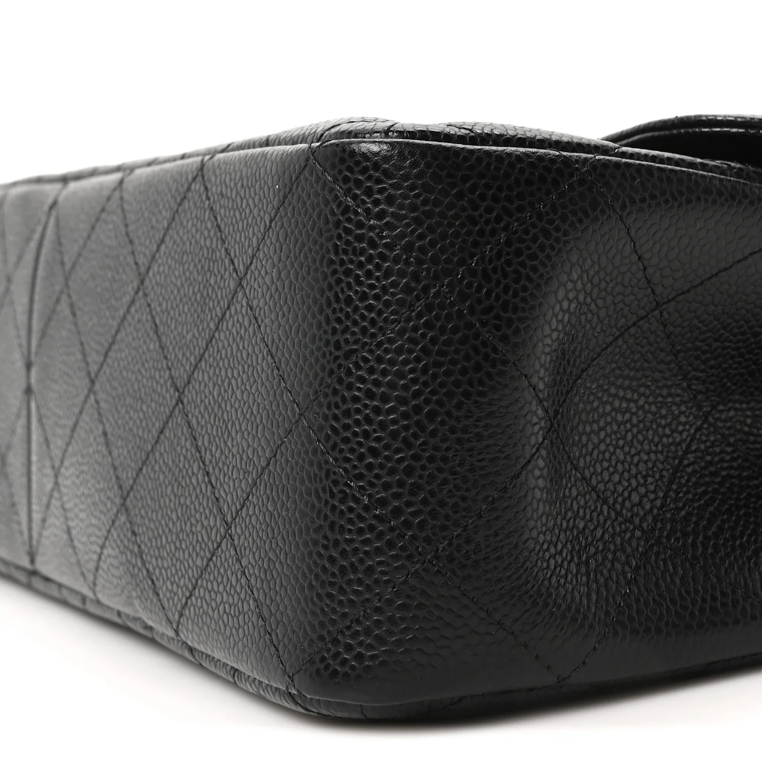 Caviar Quilted Jumbo Double Flap Black - Image 10