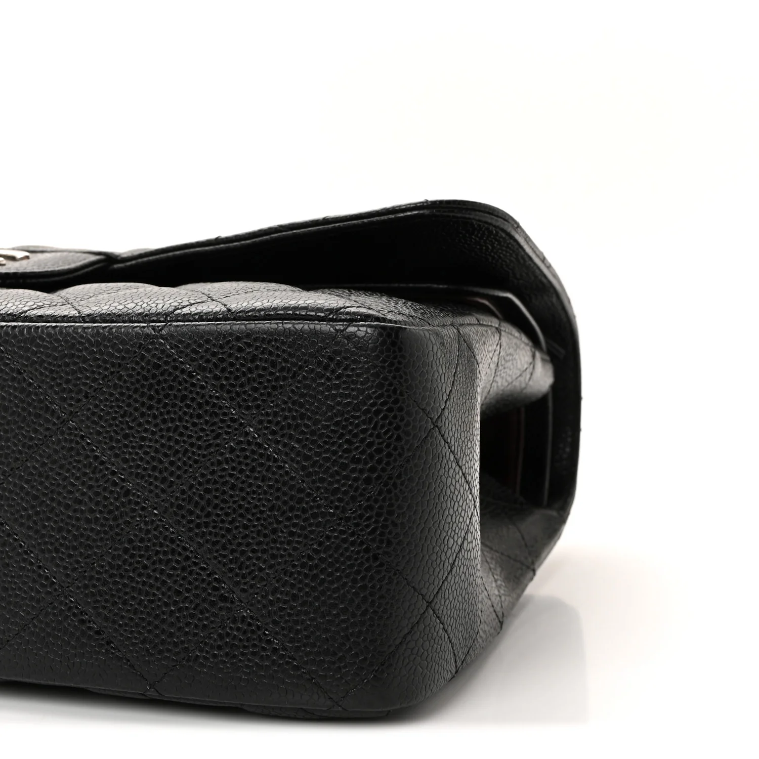 Caviar Quilted Jumbo Double Flap Black - Image 10