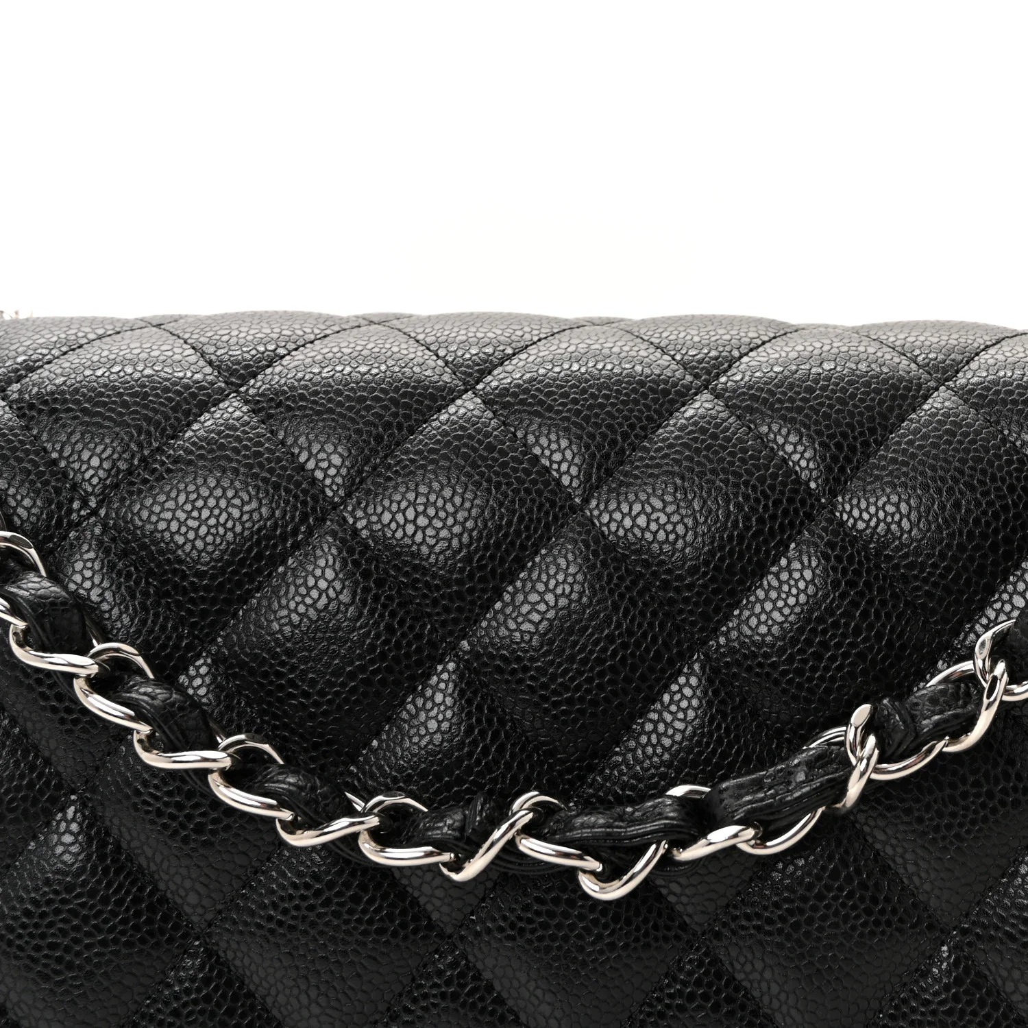 Caviar Quilted Jumbo Double Flap Black - Image 8