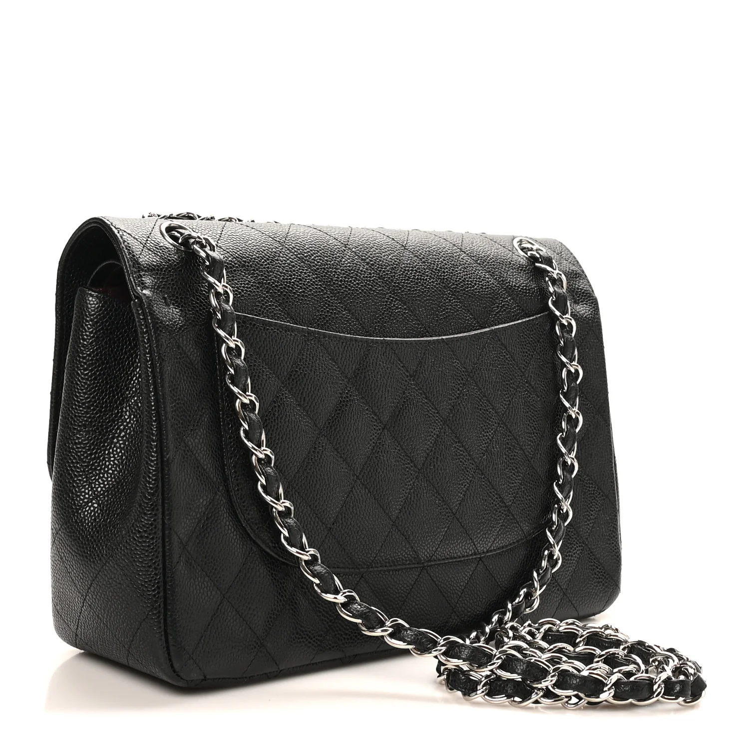 Caviar Quilted Jumbo Double Flap Black - Image 3
