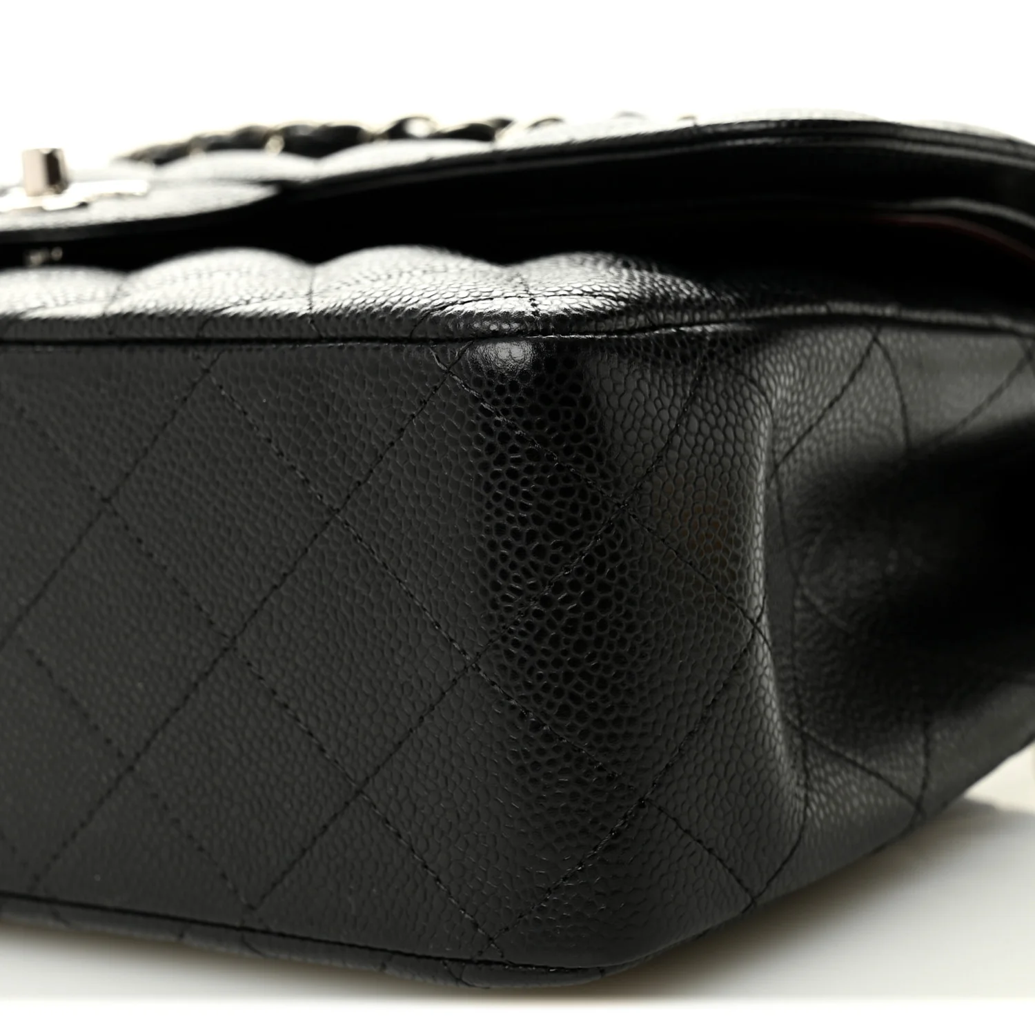 Caviar Quilted Jumbo Double Flap Black - Image 10