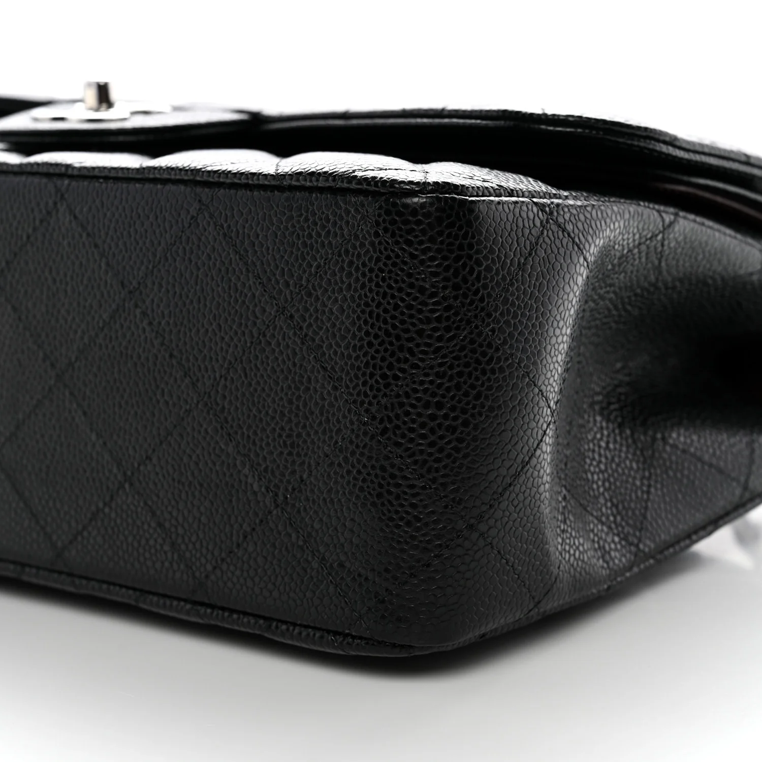Caviar Quilted Jumbo Double Flap Black - Image 10