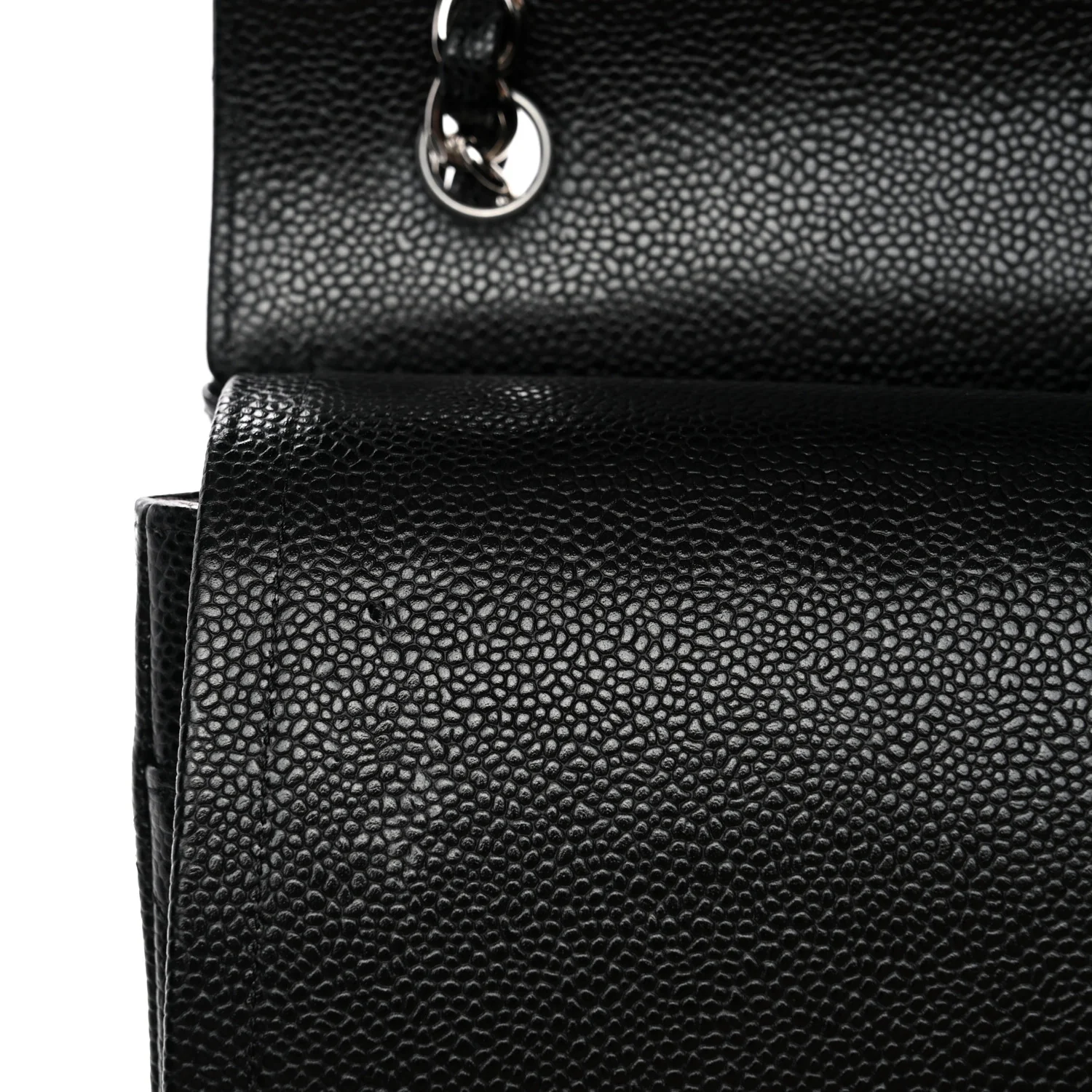 Caviar Quilted Jumbo Double Flap Black - Image 12