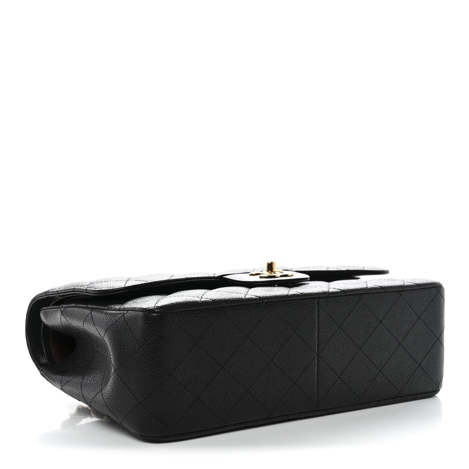 Caviar Quilted Jumbo Double Flap Black - Image 3