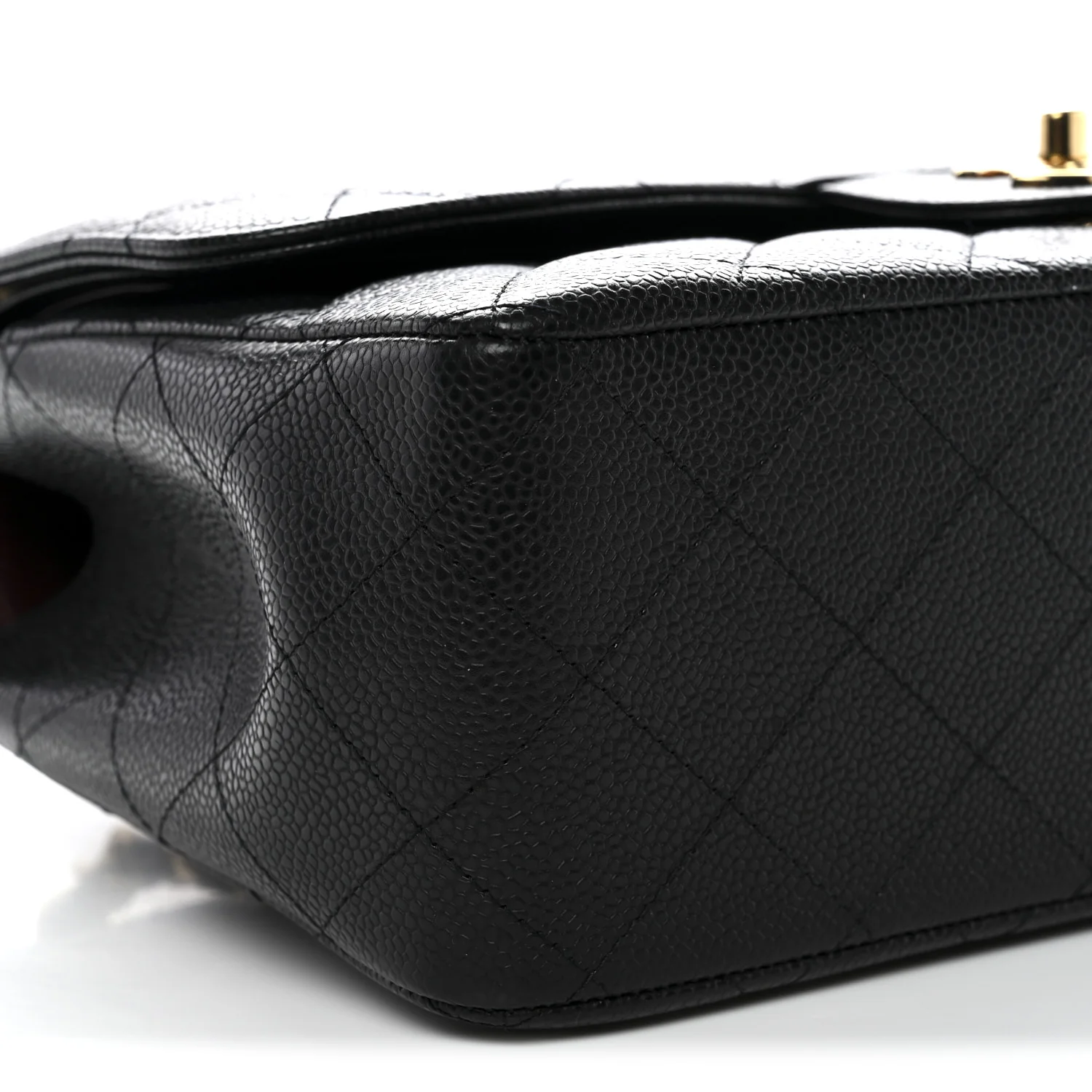 Caviar Quilted Jumbo Double Flap Black - Image 8