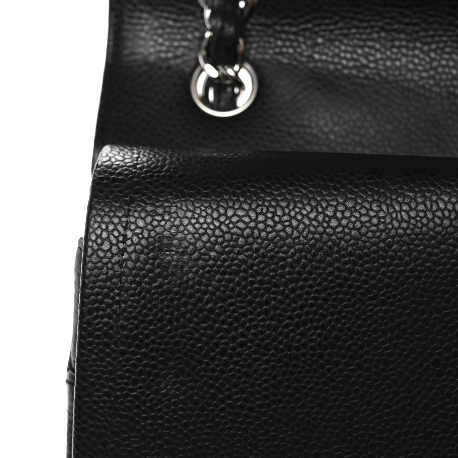 Caviar Quilted Jumbo Double Flap Black - Image 11