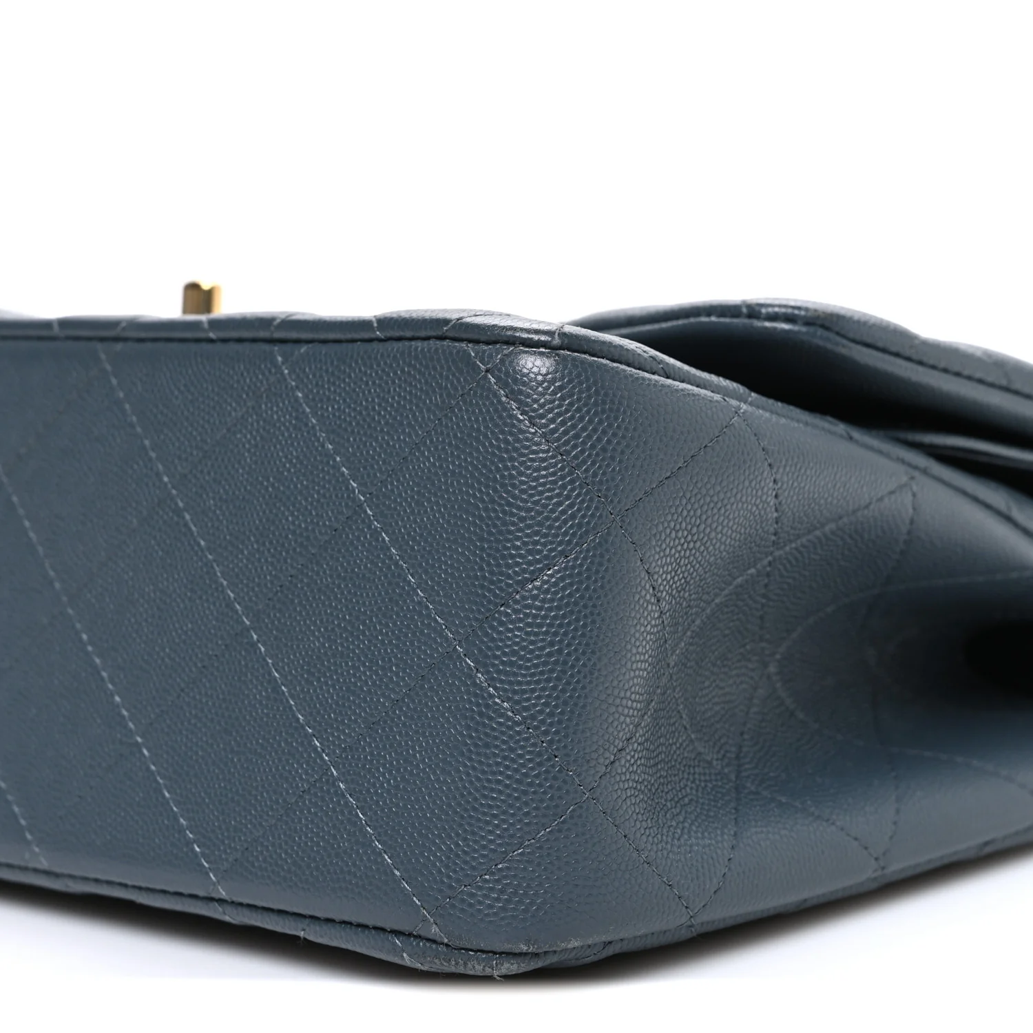 Caviar Quilted Jumbo Double Flap Dark Grey - Image 10