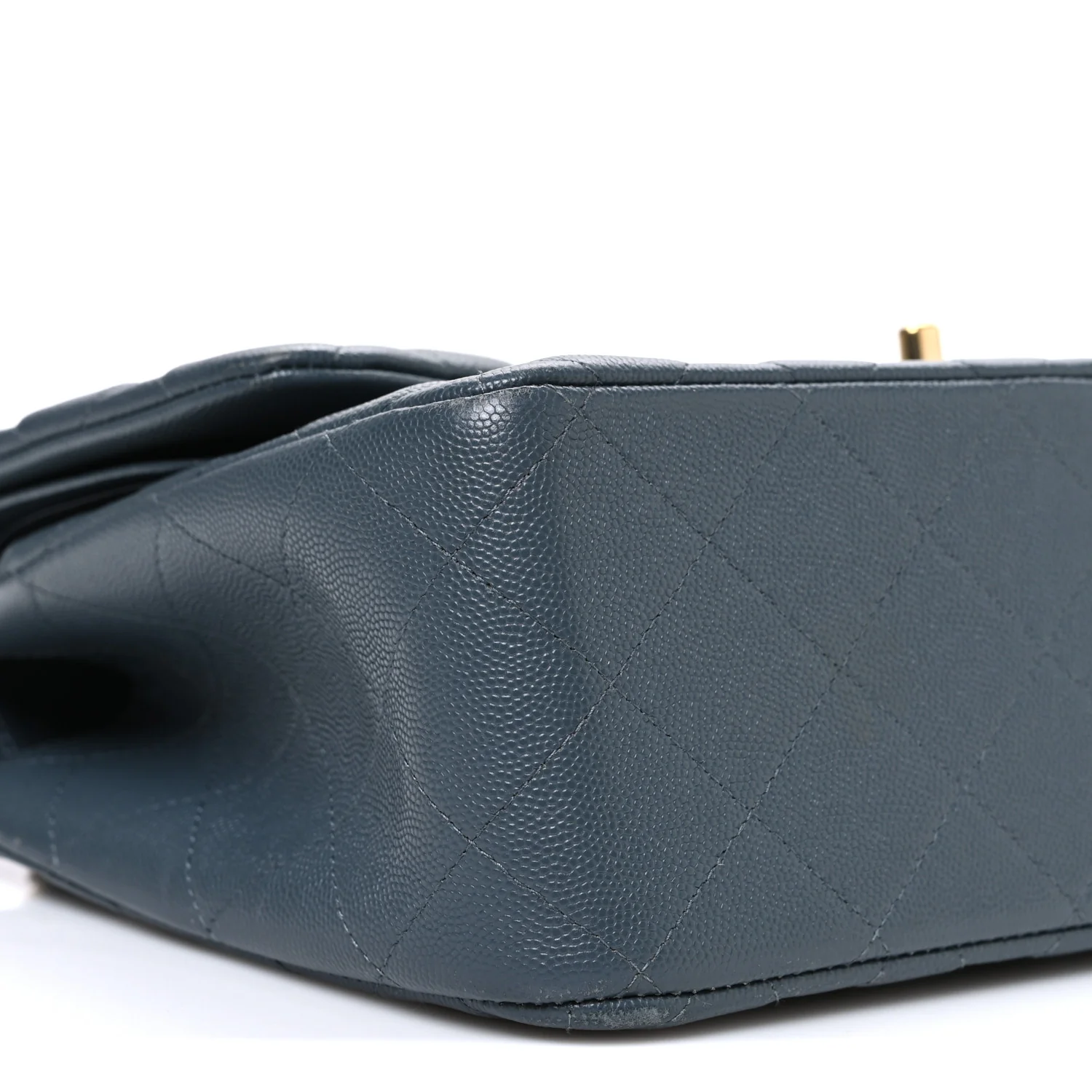 Caviar Quilted Jumbo Double Flap Dark Grey - Image 9