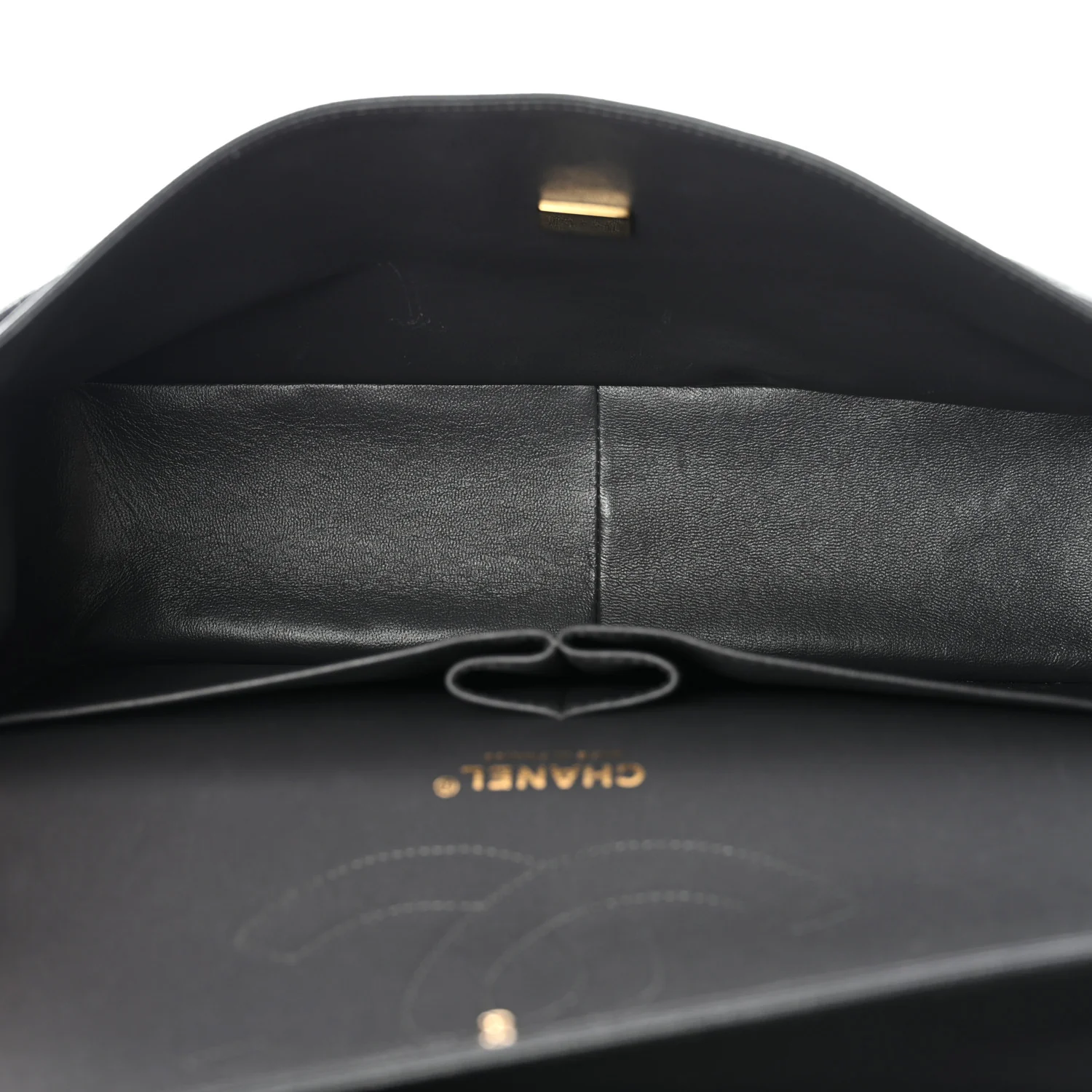 Caviar Quilted Jumbo Double Flap Dark Grey - Image 5