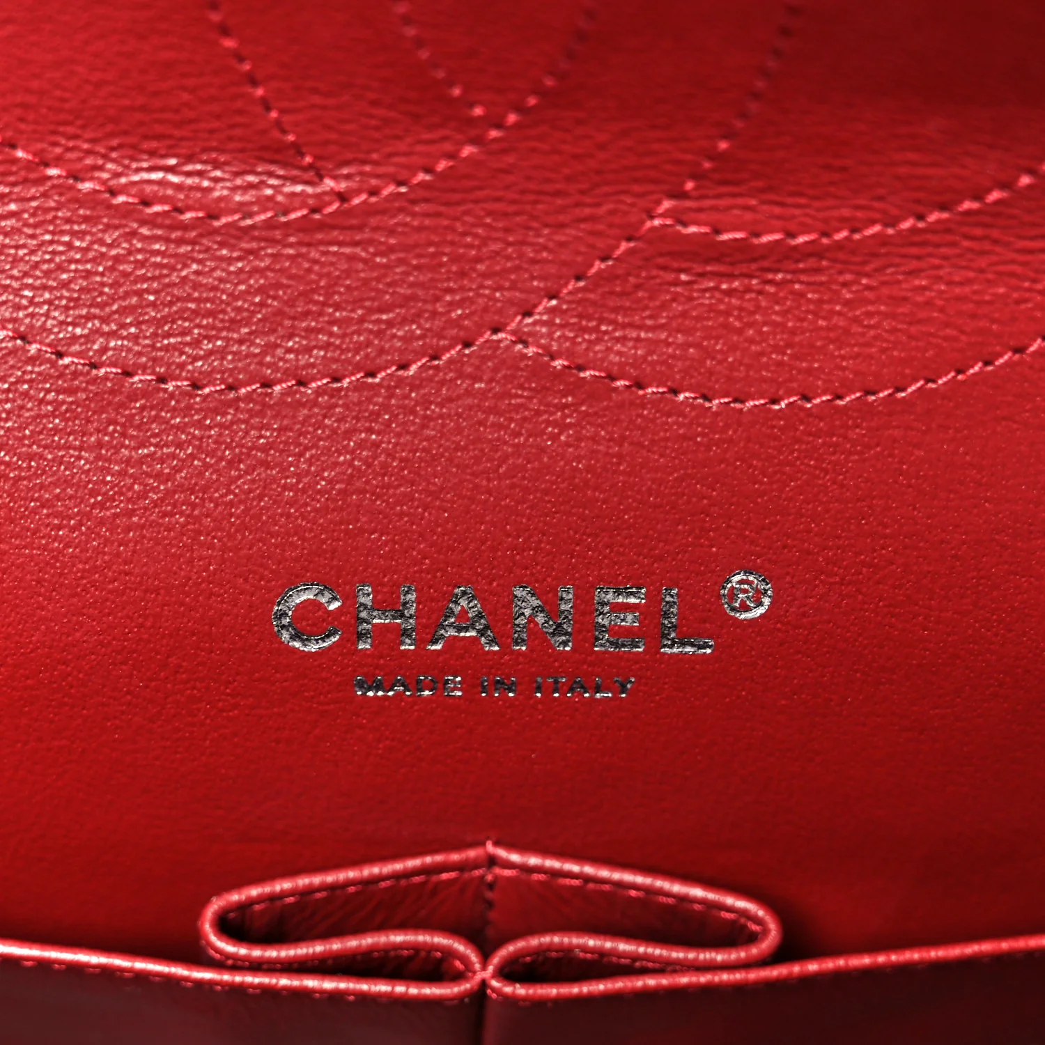 Caviar Quilted Jumbo Double Flap Dark Red - Image 6