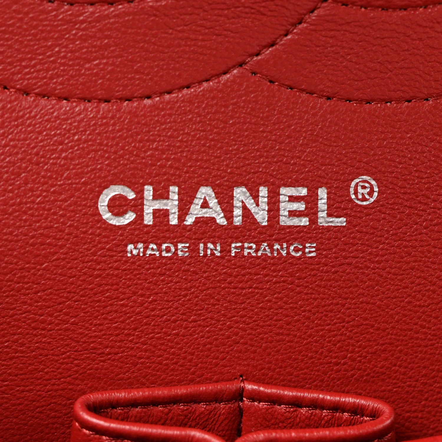 Caviar Quilted Jumbo Double Flap Dark Red - Image 14