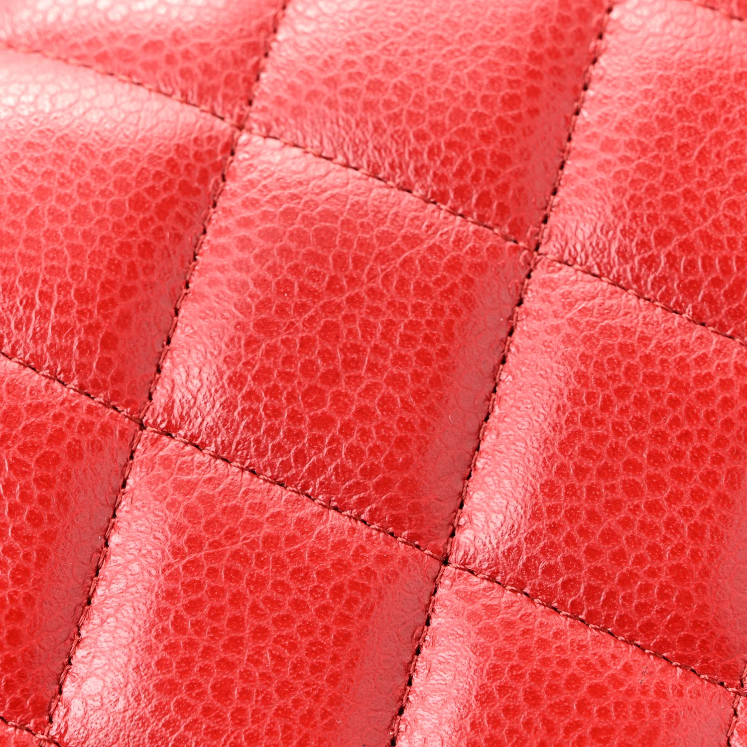 Caviar Quilted Jumbo Double Flap Dark Red - Image 32