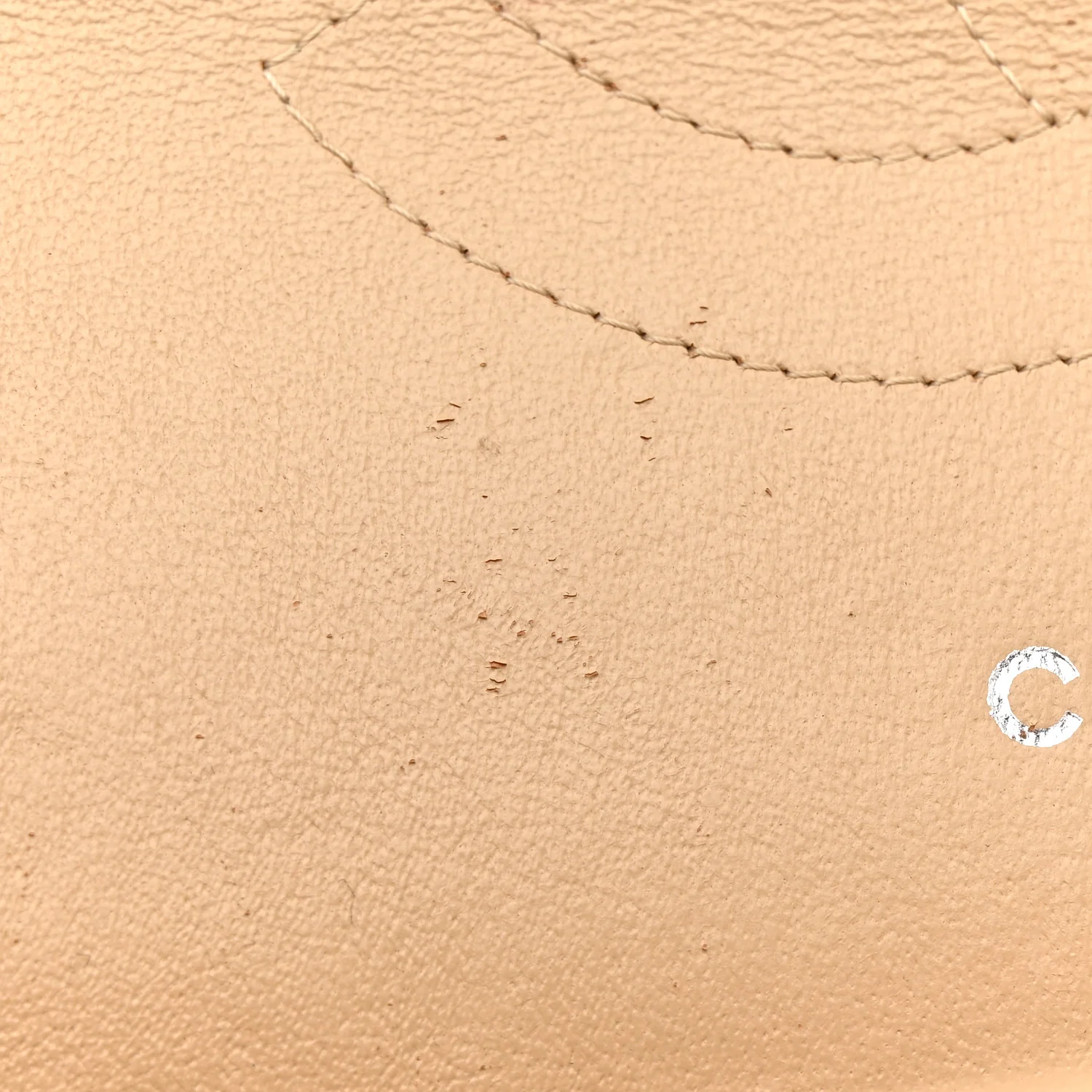 Caviar Quilted Jumbo Double Flap Light Beige - Image 11