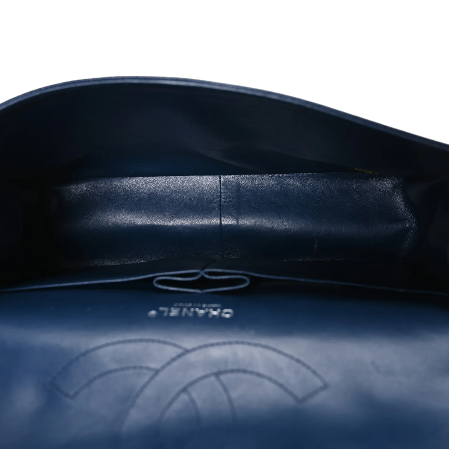 Caviar Quilted Jumbo Double Flap Navy Blue - Image 5