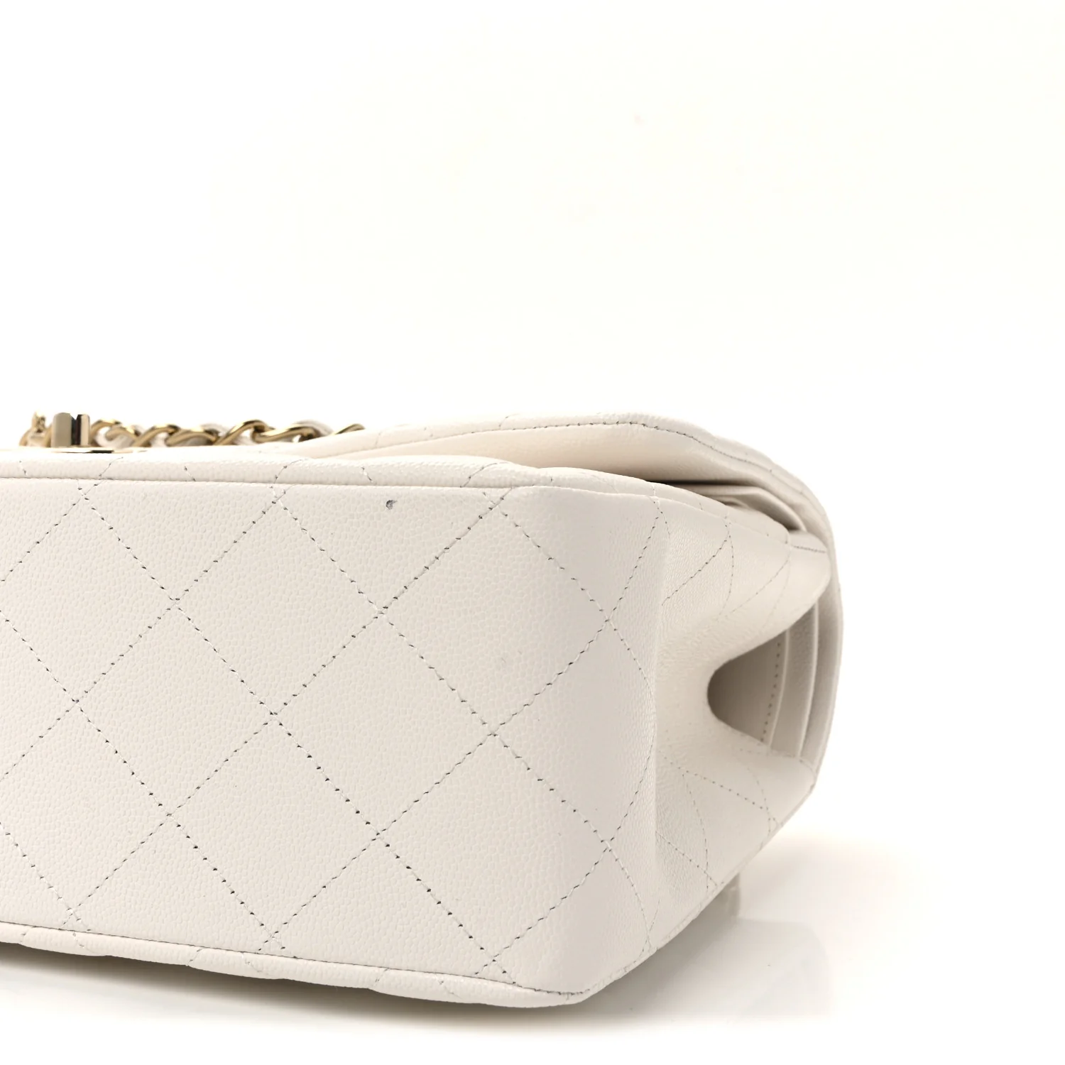 Caviar Quilted Jumbo Double Flap White - Image 10