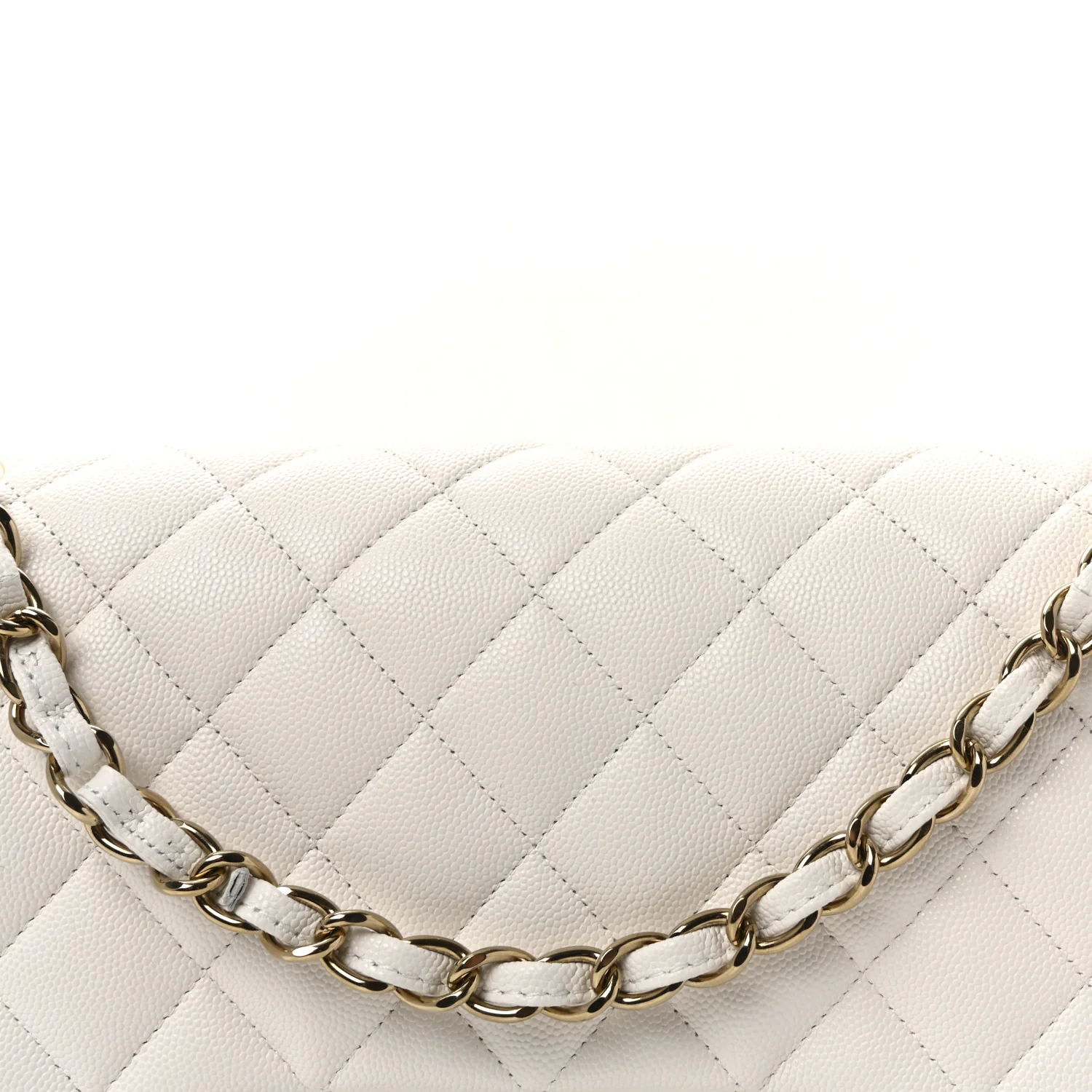 Caviar Quilted Jumbo Double Flap White - Image 8