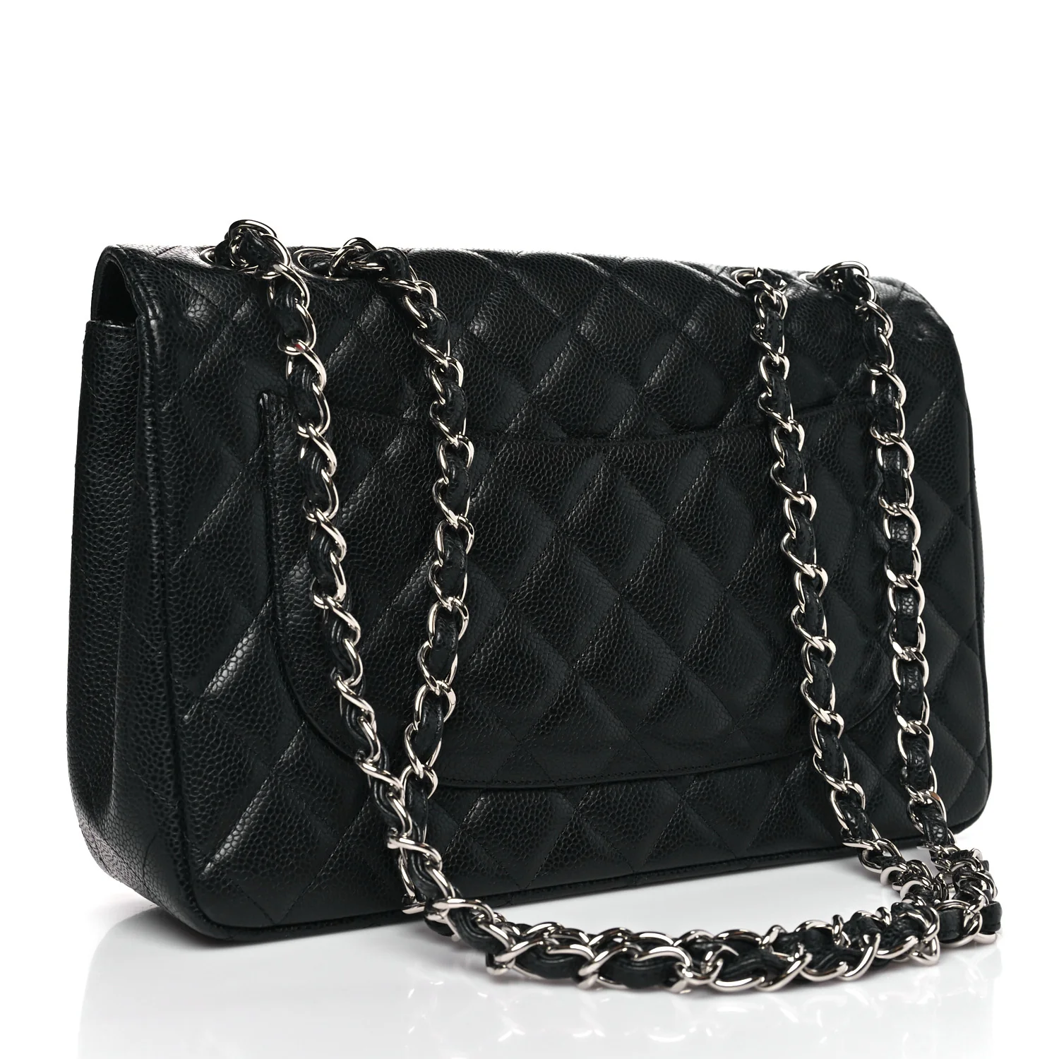Caviar Quilted Jumbo Single Flap Black - Image 3