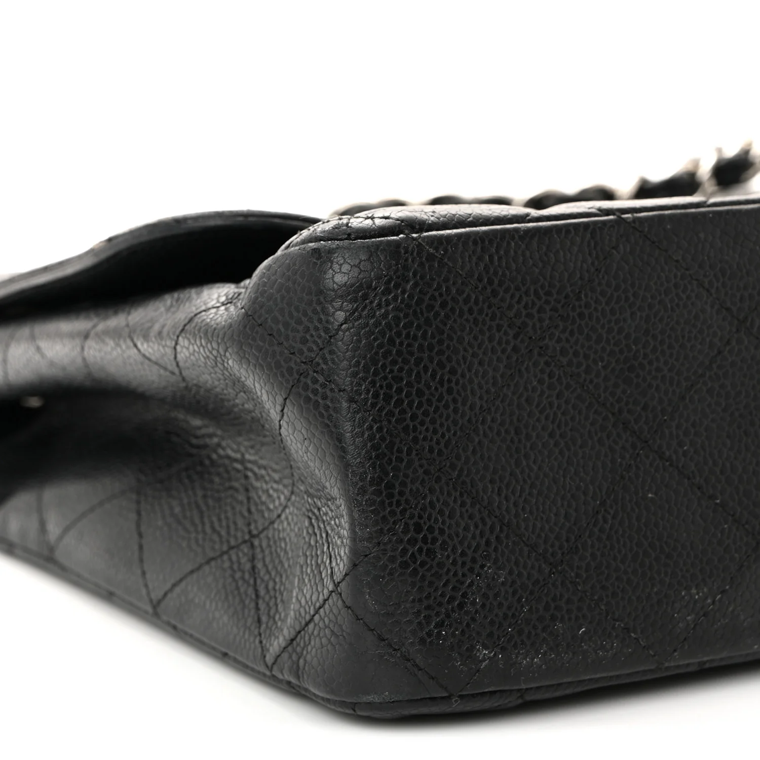 Caviar Quilted Jumbo Single Flap Black - Image 9