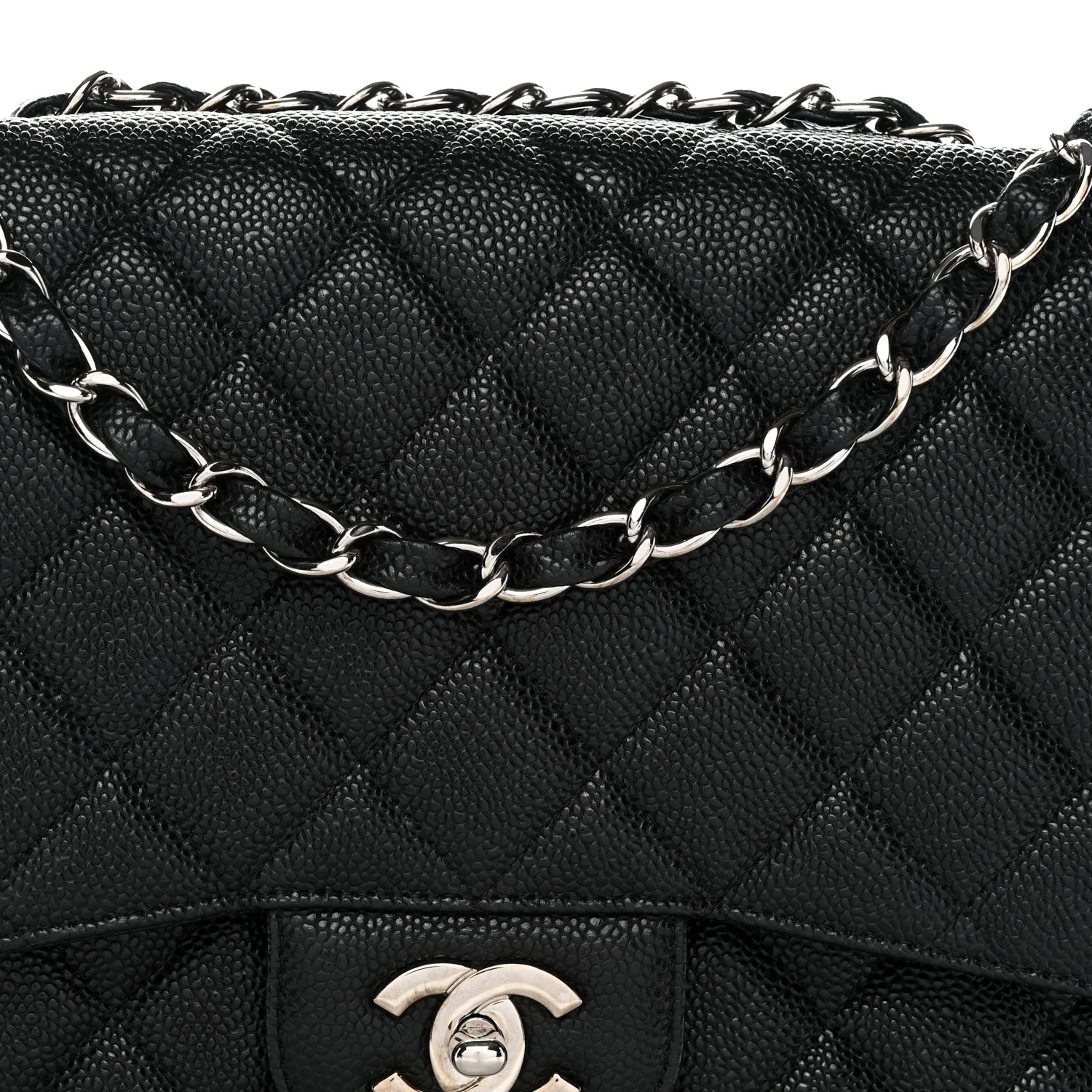Caviar Quilted Jumbo Single Flap Black - Image 22