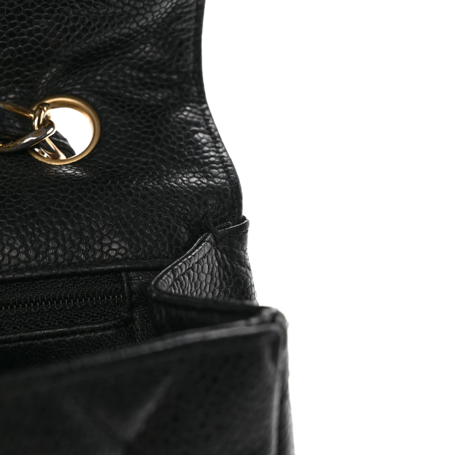 Caviar Quilted Jumbo Single Flap Black - Image 12