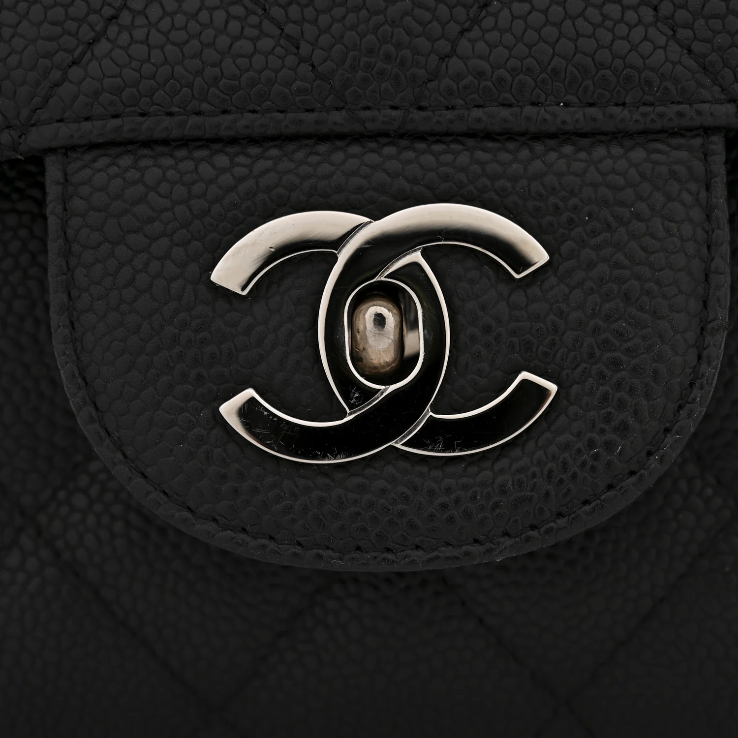 Caviar Quilted Jumbo Single Flap Black - Image 12