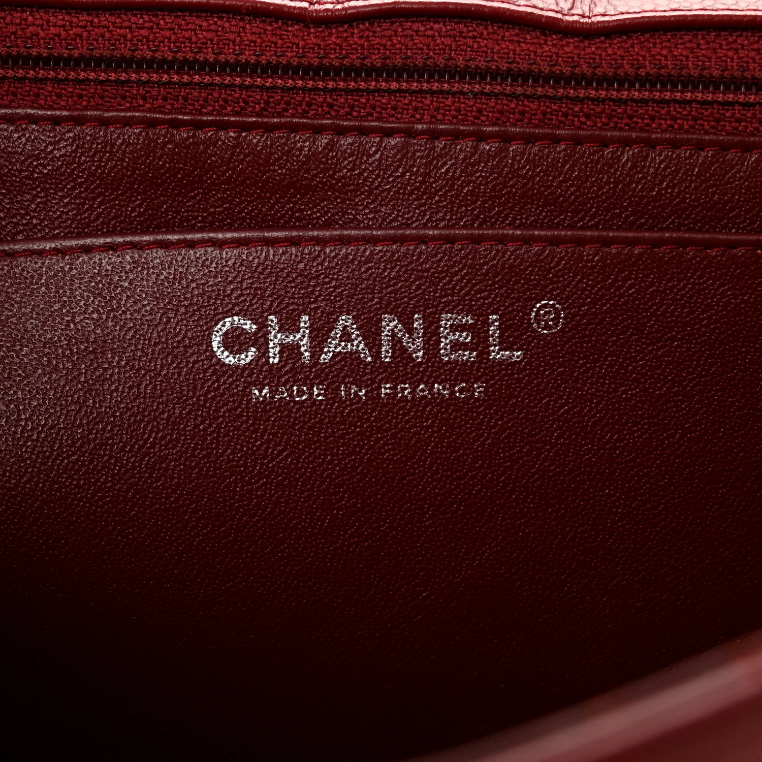 Caviar Quilted Jumbo Single Flap Dark Red - Image 6