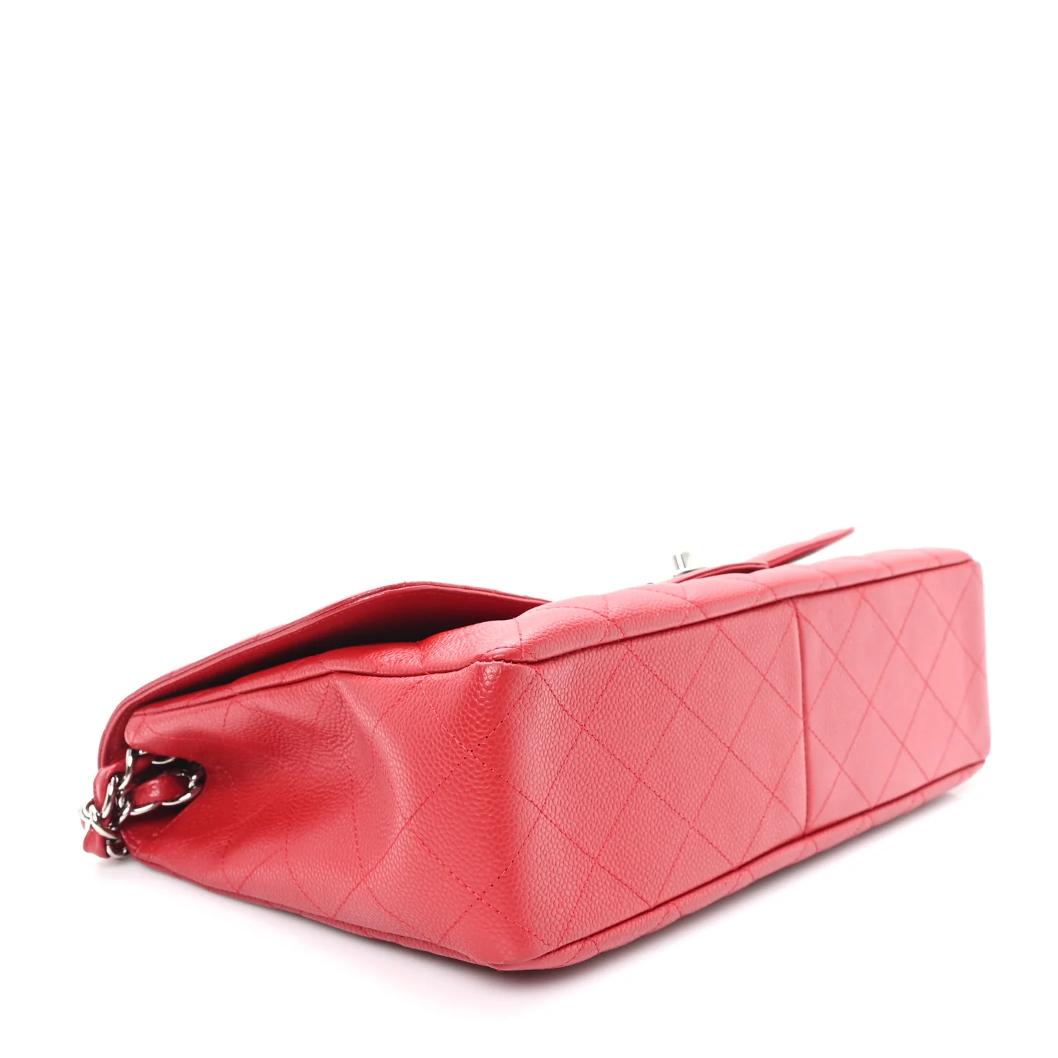 Caviar Quilted Jumbo Single Flap Red - Image 4