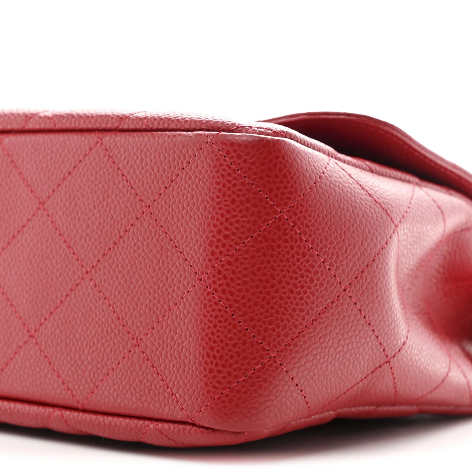 Caviar Quilted Jumbo Single Flap Red - Image 10