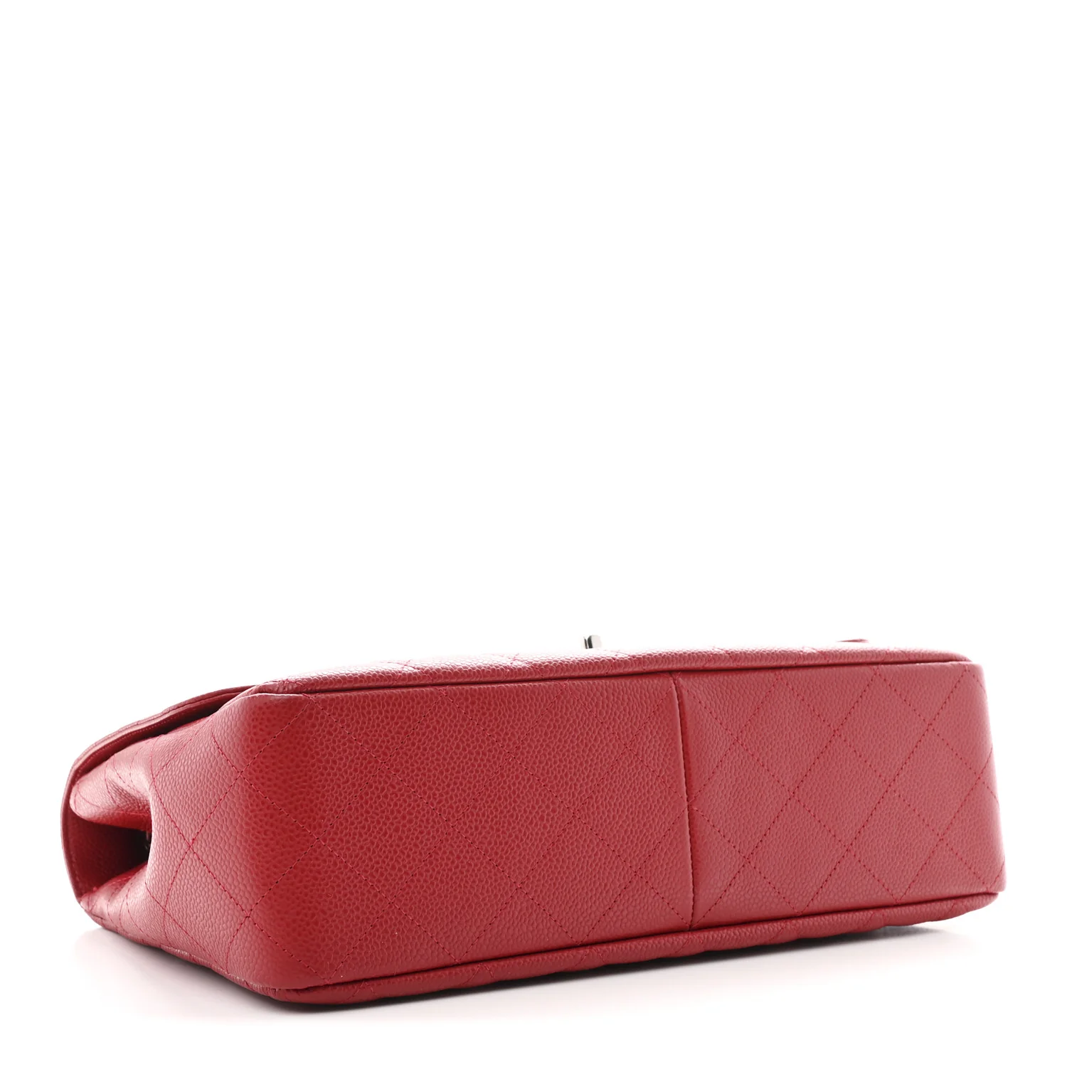 Caviar Quilted Jumbo Single Flap Red - Image 4