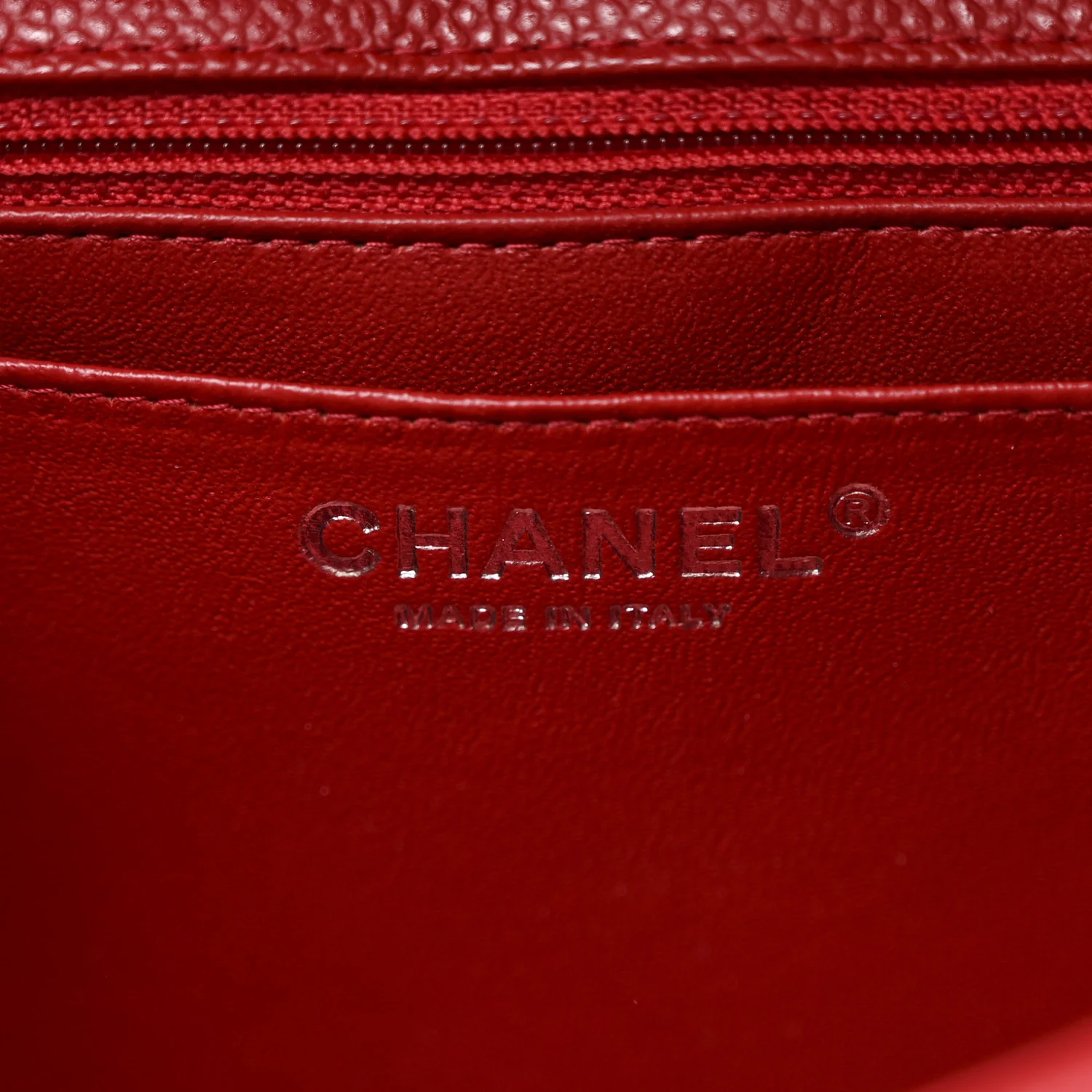 Caviar Quilted Jumbo Single Flap Red - Image 6